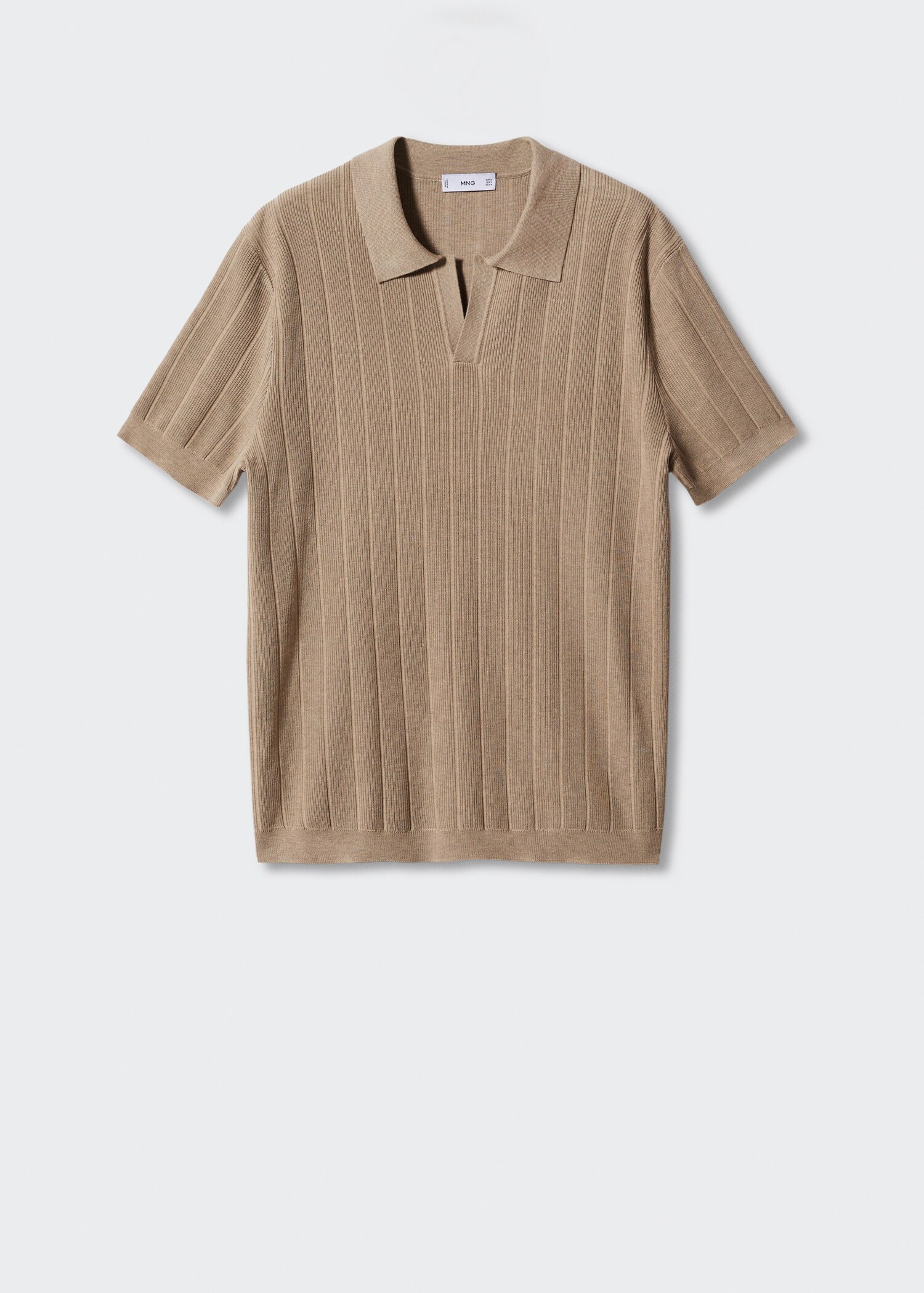 Structured modal knitted polo shirt - Article without model