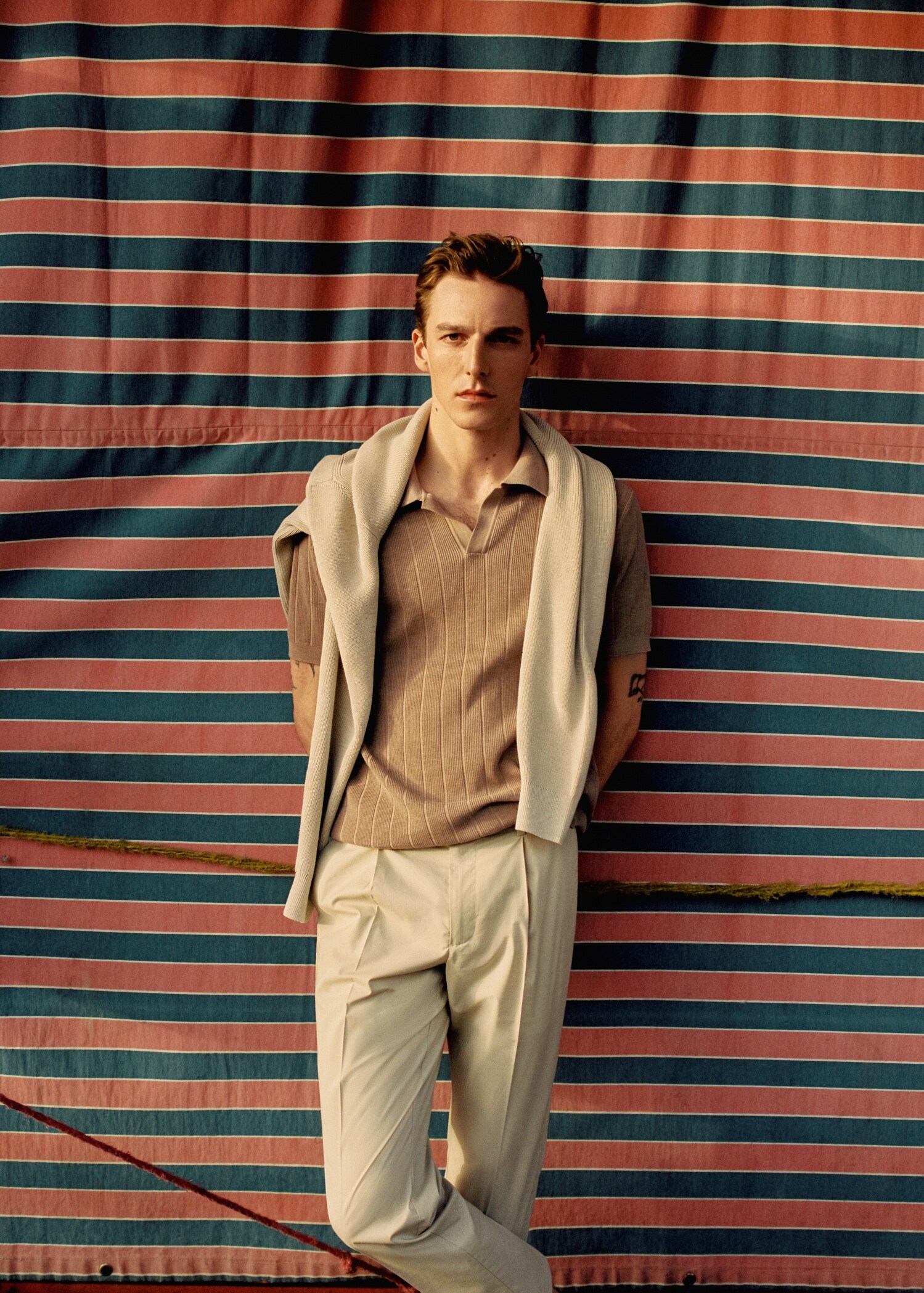 Structured modal knitted polo shirt - Details of the article 5
