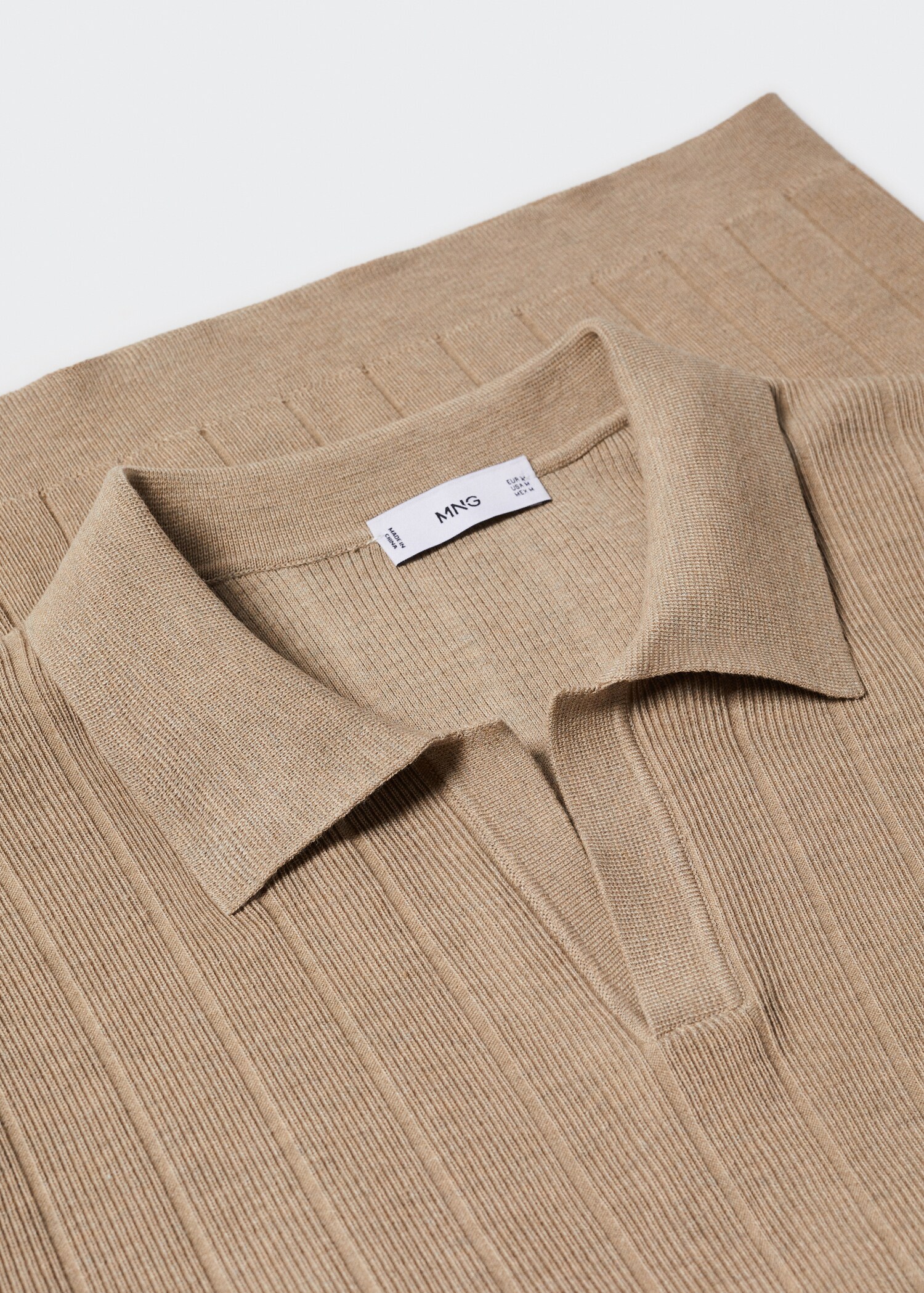 Structured modal knitted polo shirt - Details of the article 8