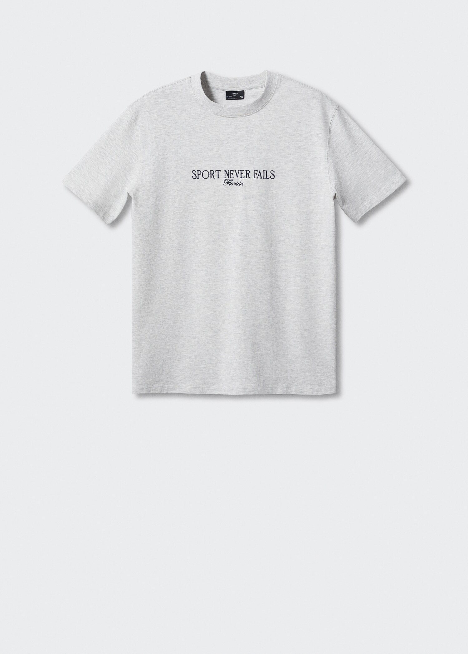 T-shirt coton message brodé - Article sans modèle