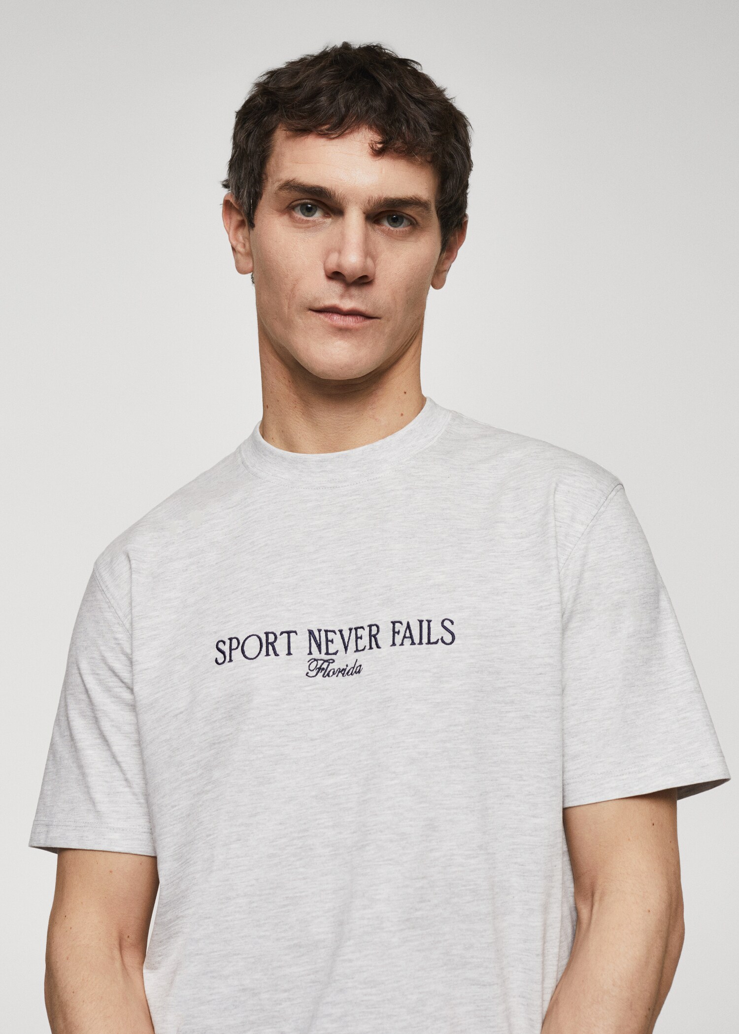 T-shirt coton message brodé - Détail de l'article 1