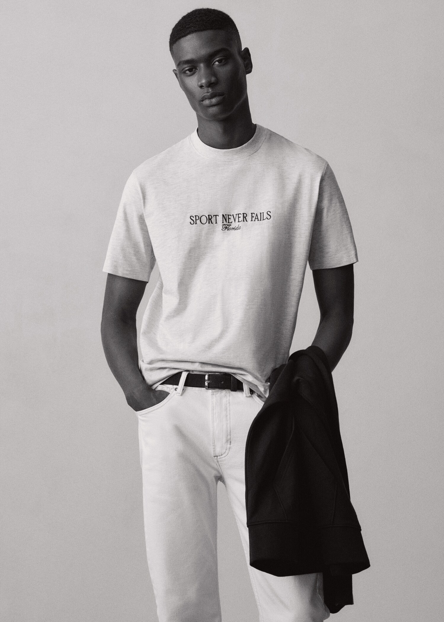 T-shirt coton message brodé - Détail de l'article 5