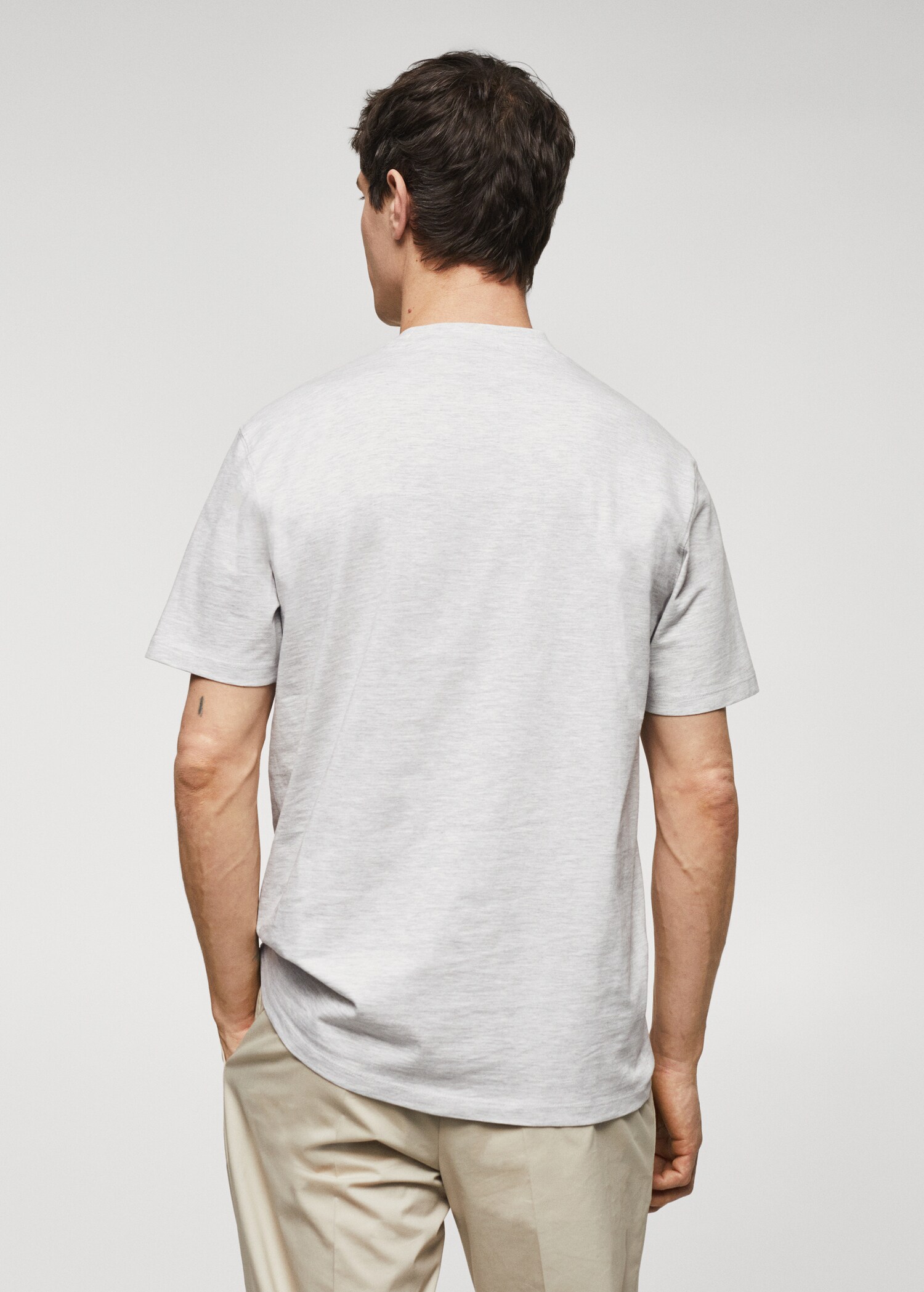 T-shirt coton message brodé - Verso de l’article
