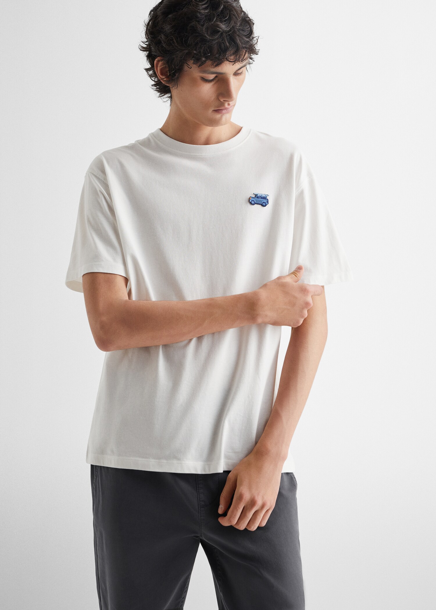Tricou din bumbac cu desen - Plan mediu