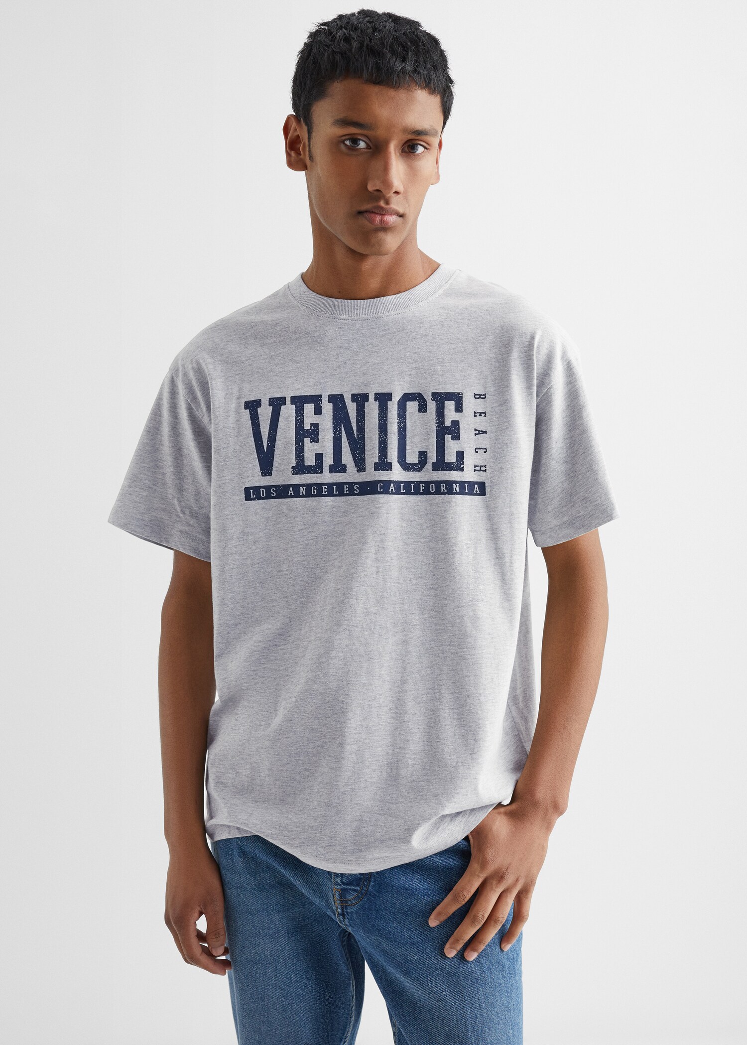 Tricou din bumbac cu mânecă scurtă - Plan mediu