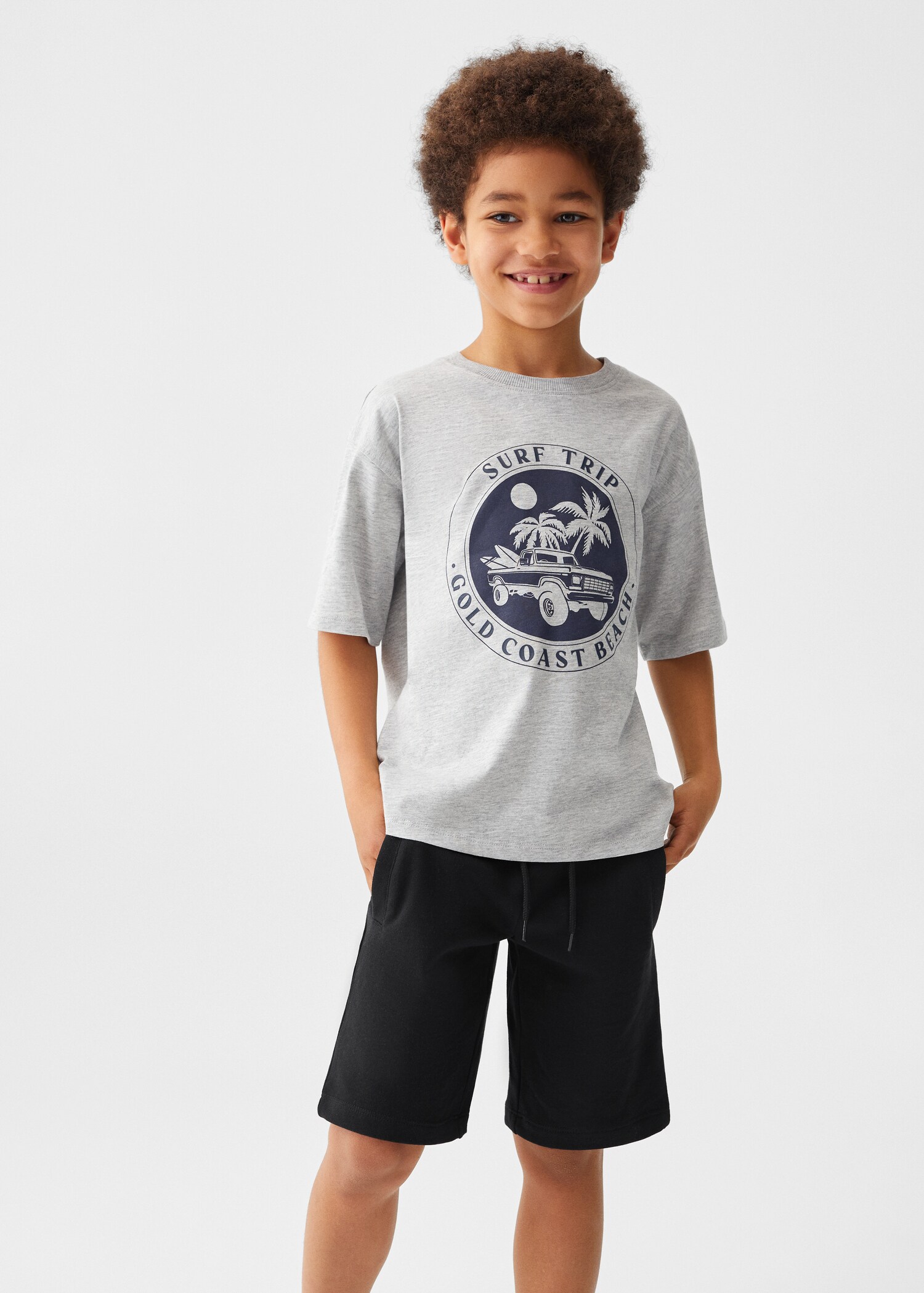 Printed cotton-blend t-shirt - Medium plane
