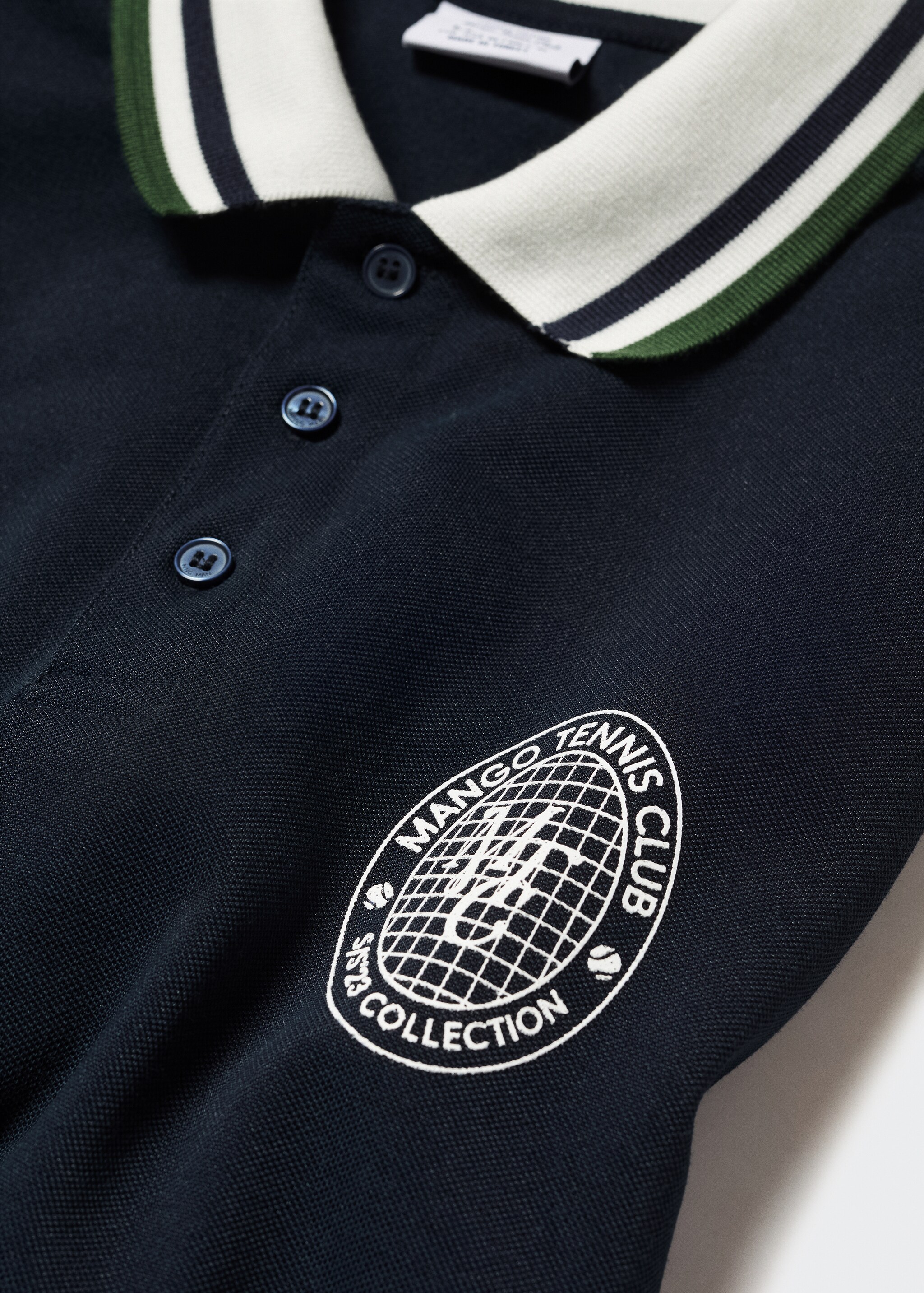 Printed cotton piqué polo shirt - Details of the article 8