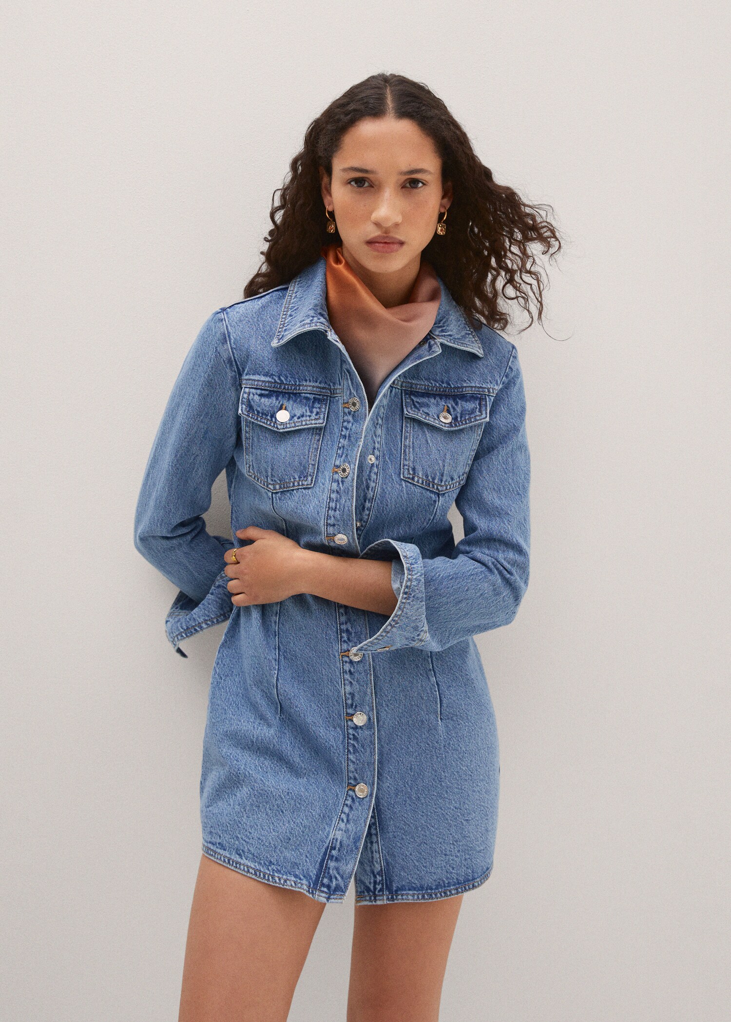 Denim dress with pockets - Medium plane