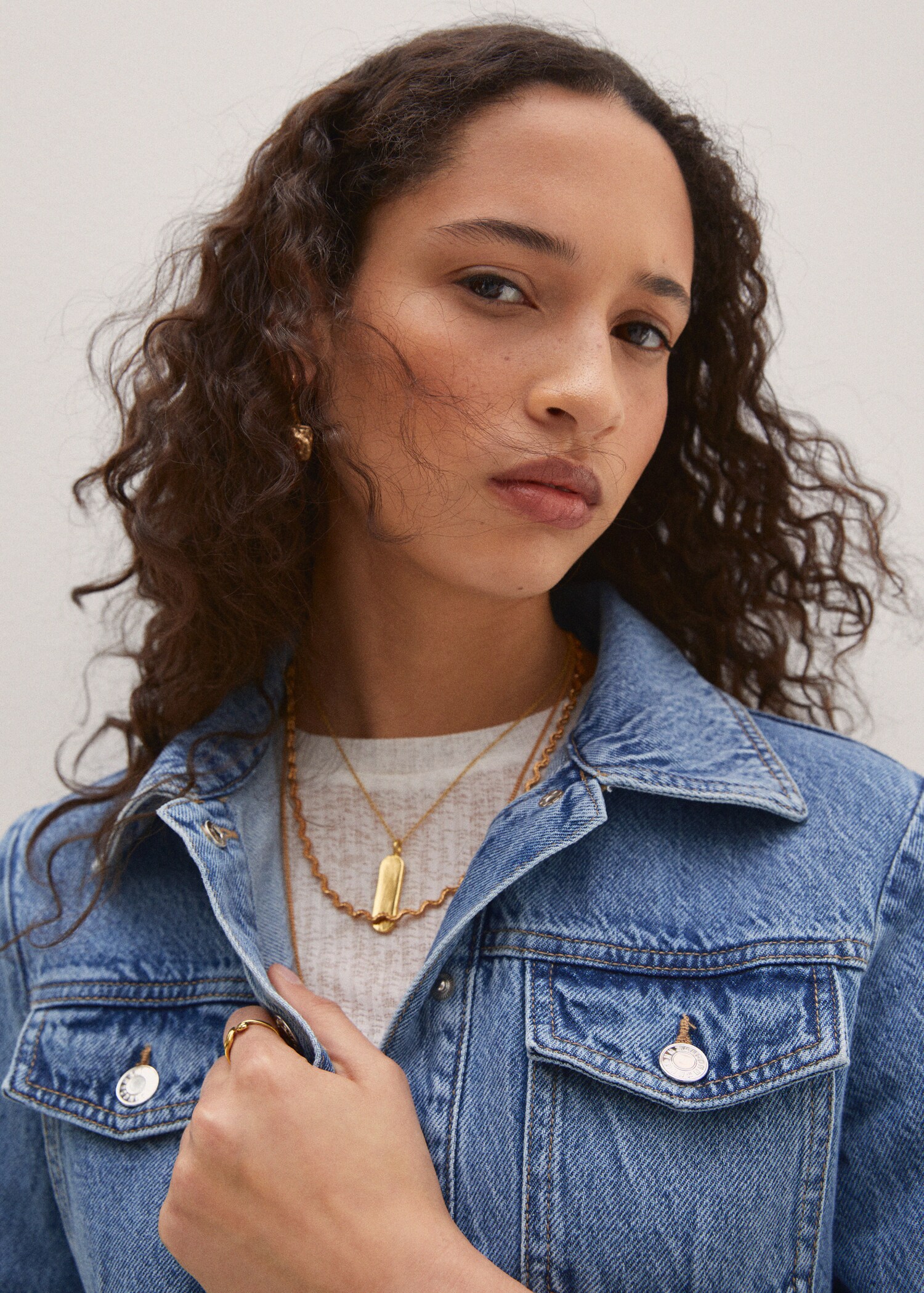Denim dress with pockets - Details of the article 1