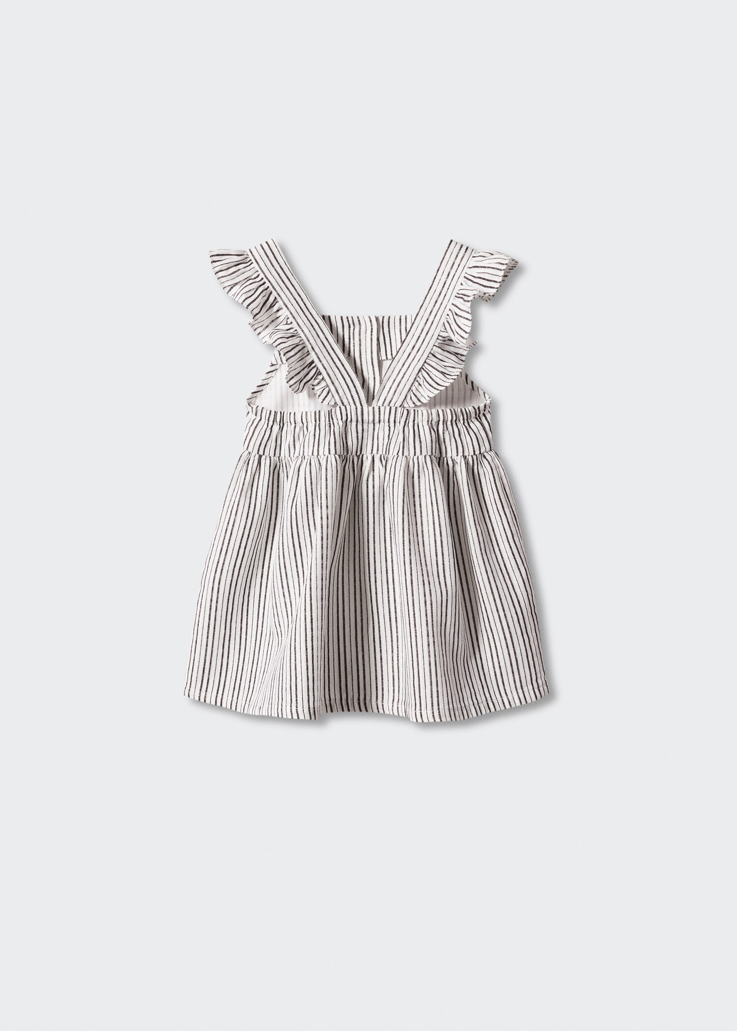 Striped ruffle dress - Reverse of the article