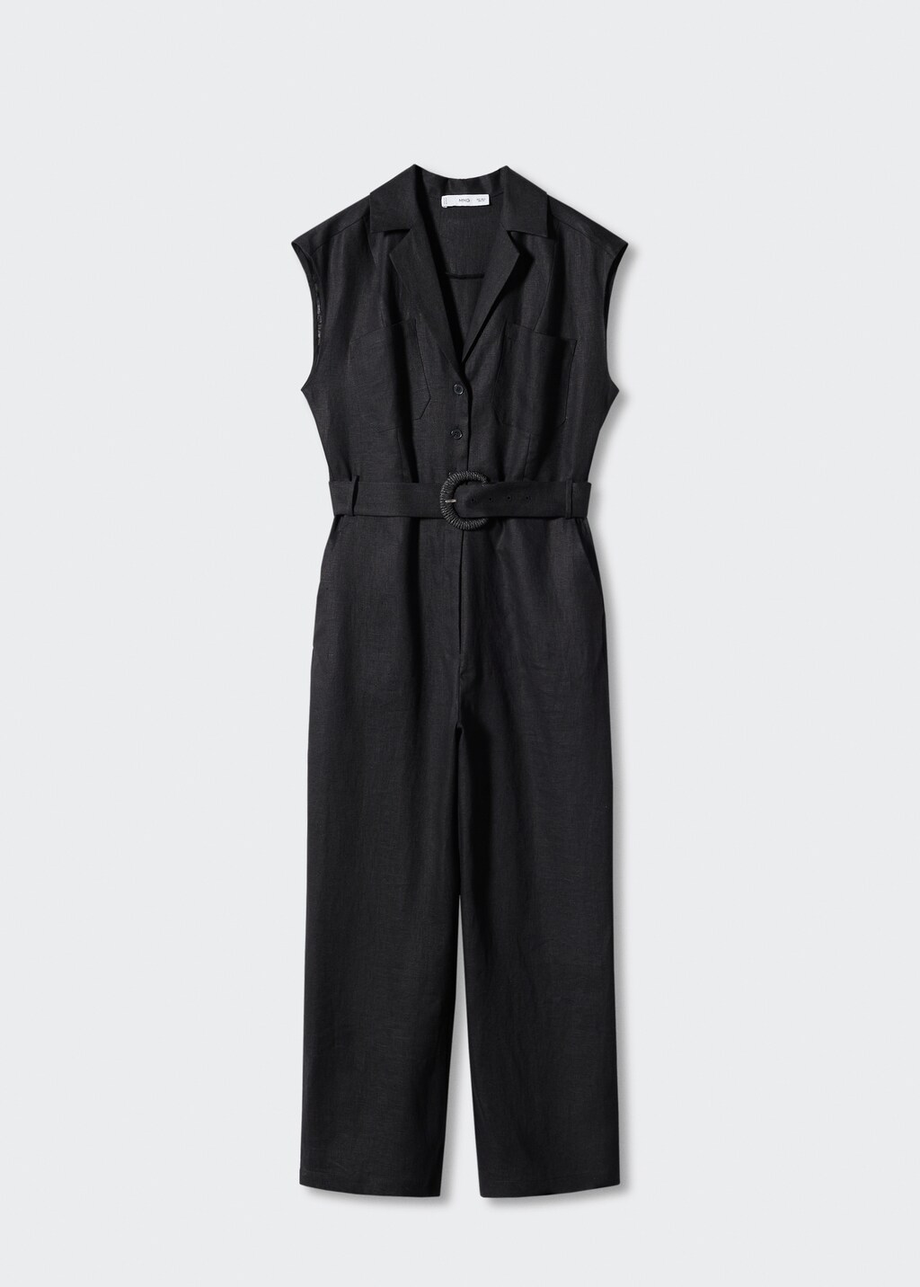 Belt linen jumpsuit - Women | MANGO Georgia
