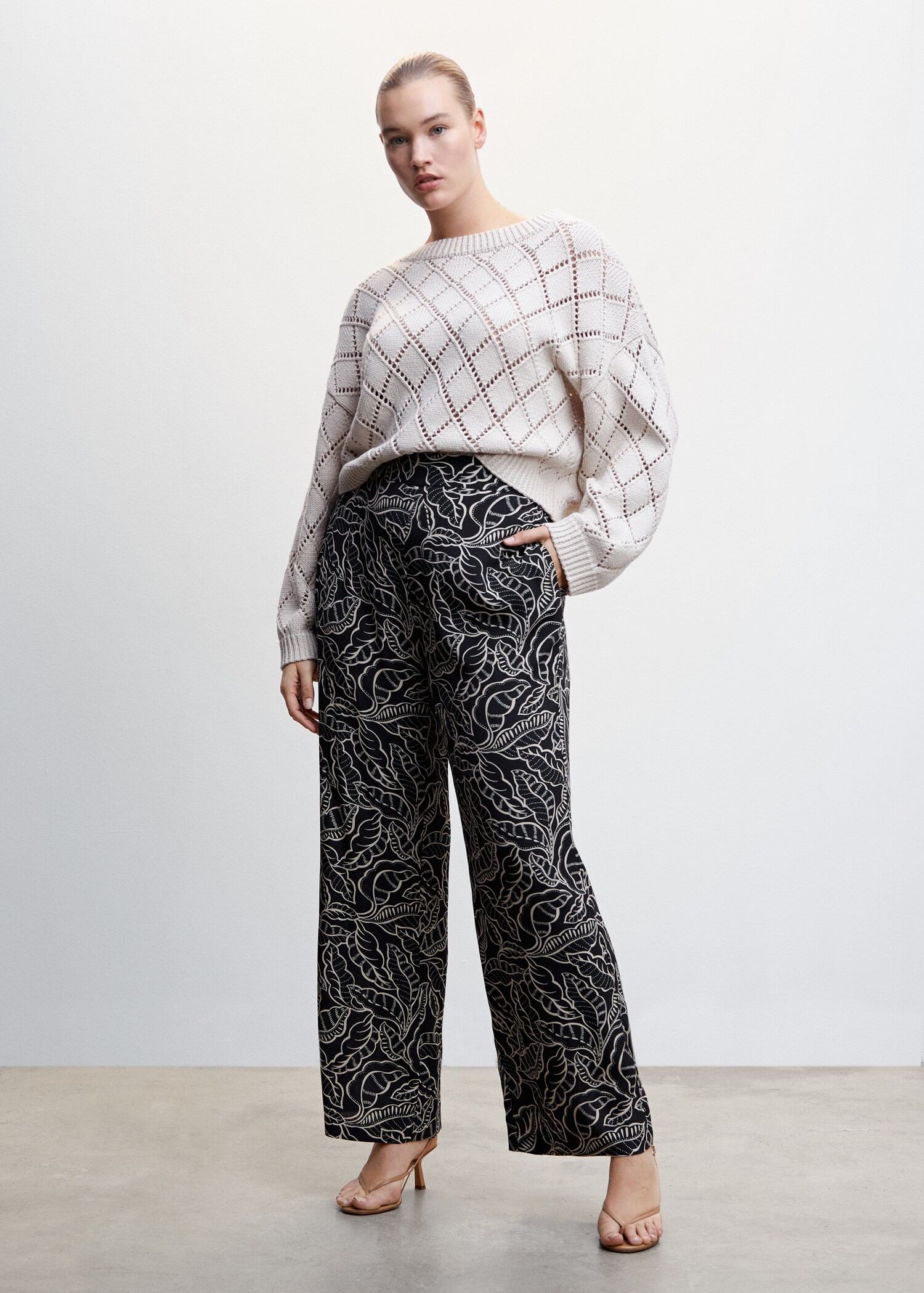 Pantalon palazzo motif floral - Détail de l'article 3