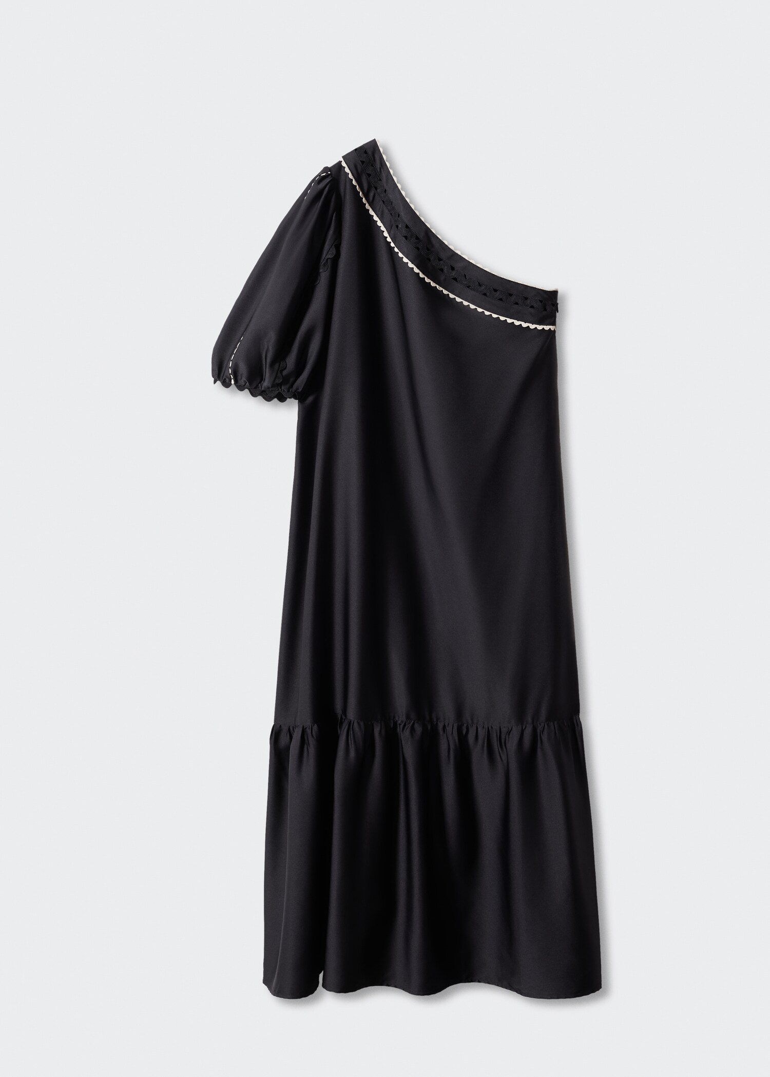 Asymmetrical satin dress - Article without model