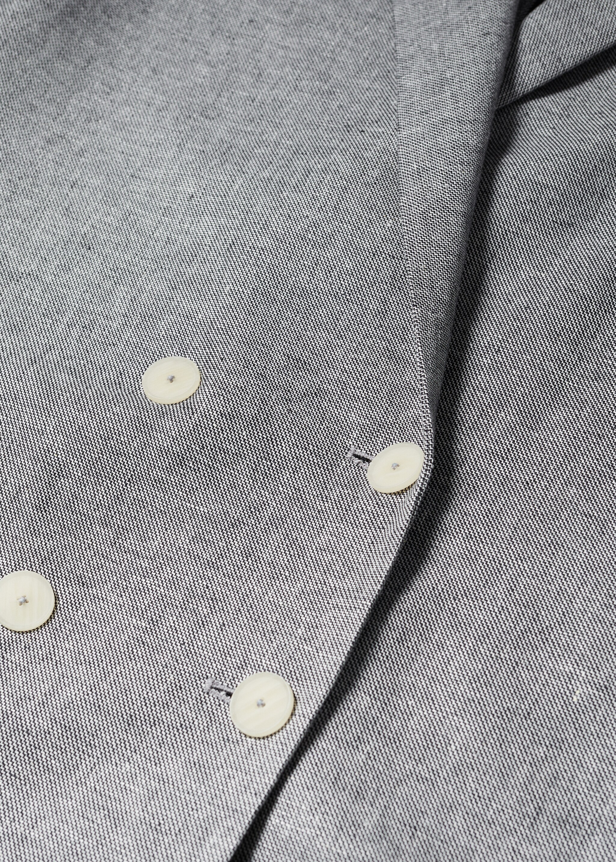 Double-breasted linen jacket - Details of the article 8