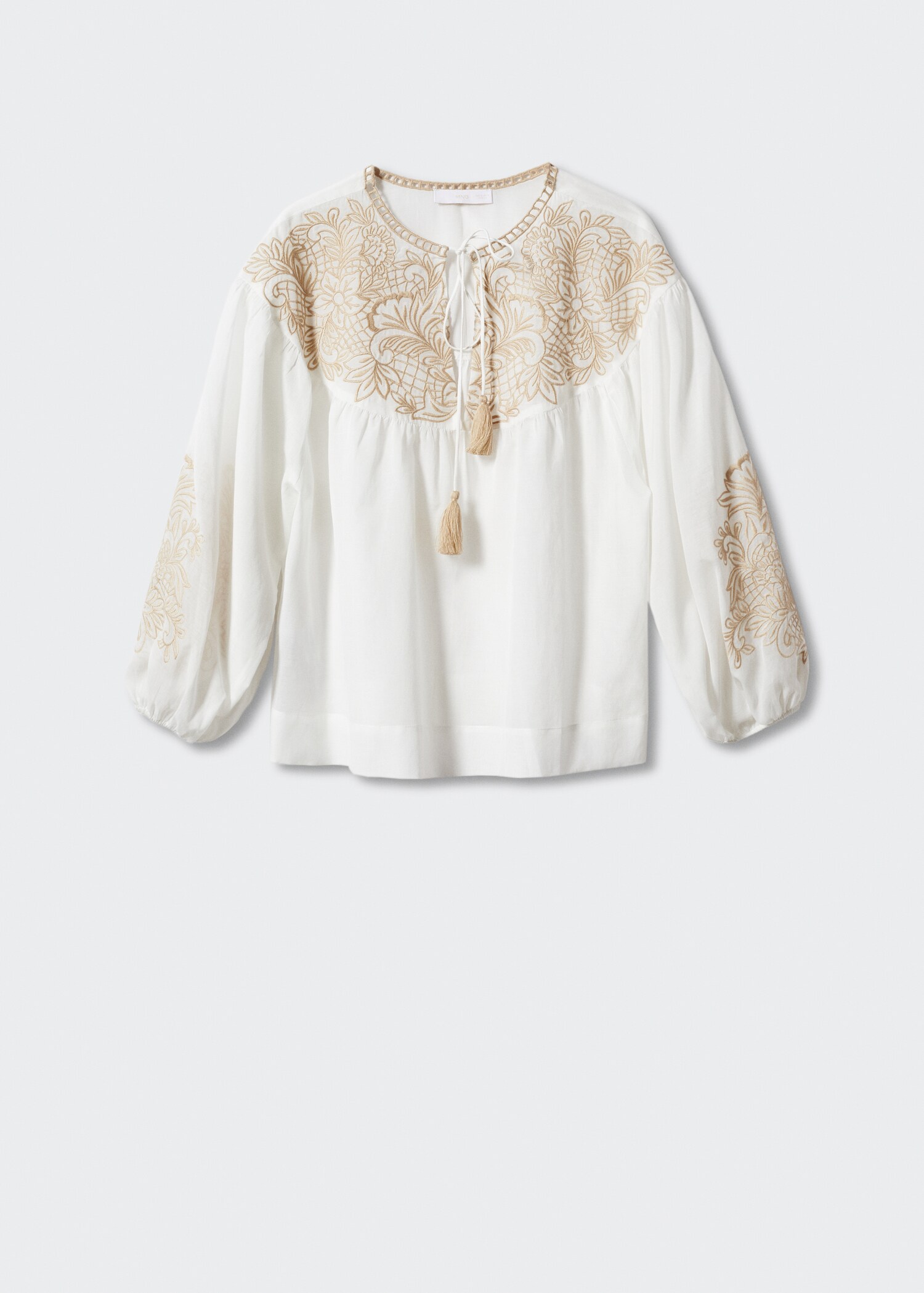 Blouse brodée cordon - Article sans modèle