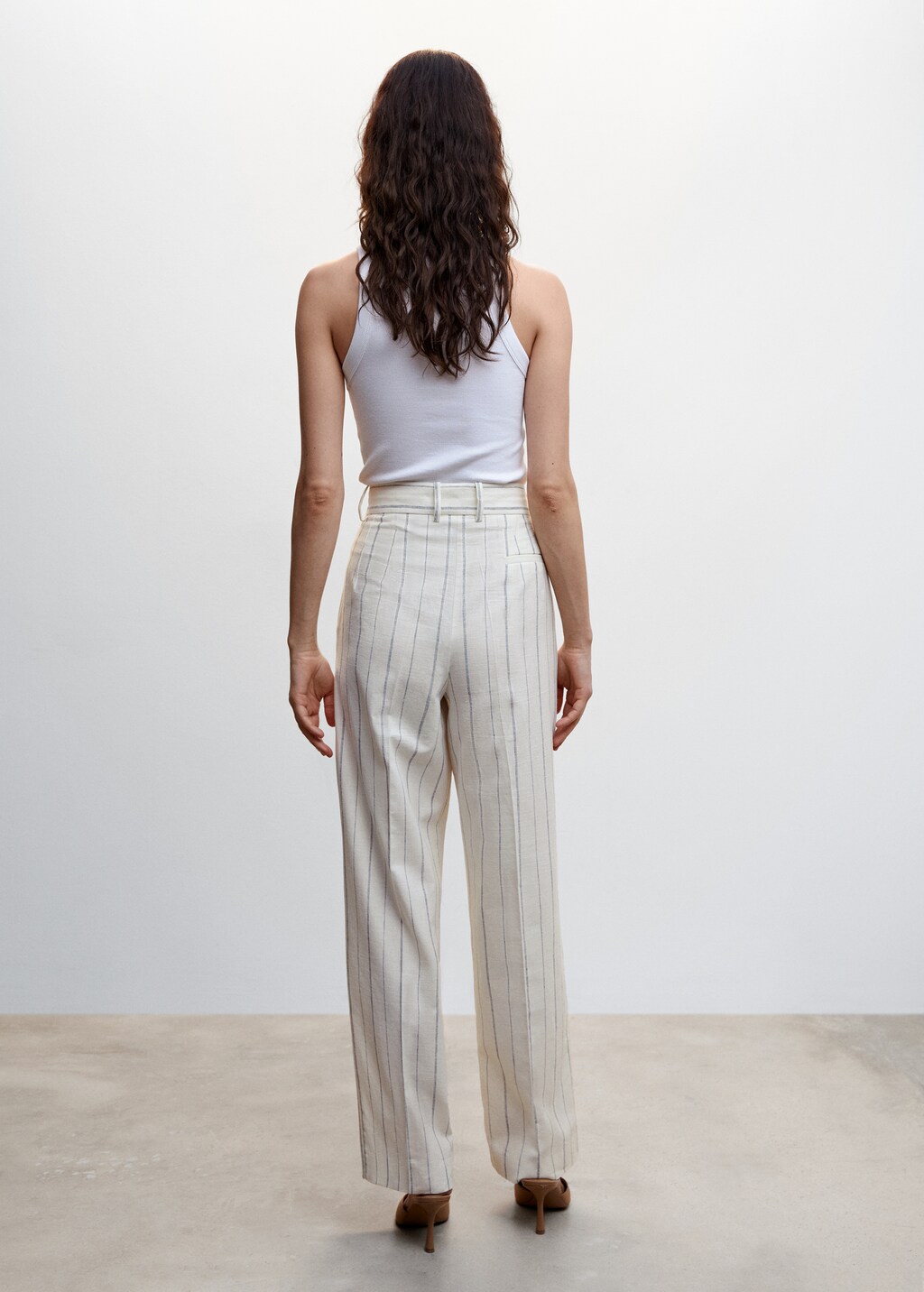Mango striped suit trousers sale