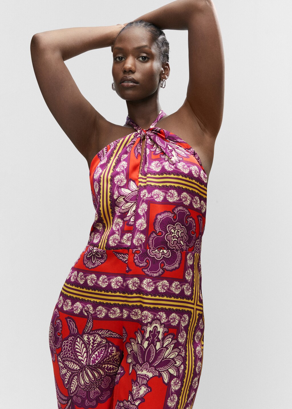✽✨スター地紋　モダンな長襦袢✨✽ Halter-neck satin jumpsuit - Women | MANGO Kosovo