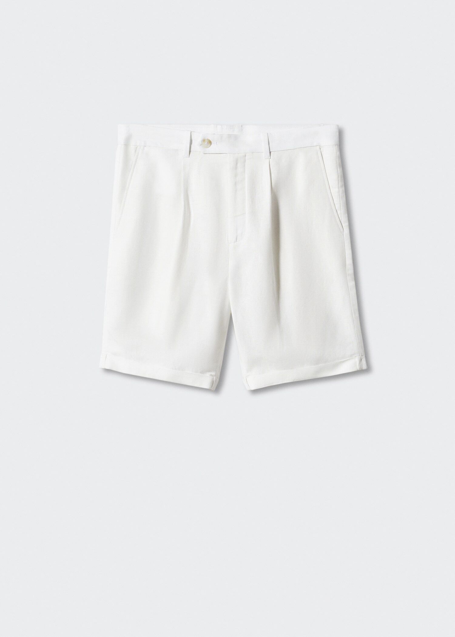 Linen-blend Bermuda shorts - Article without model