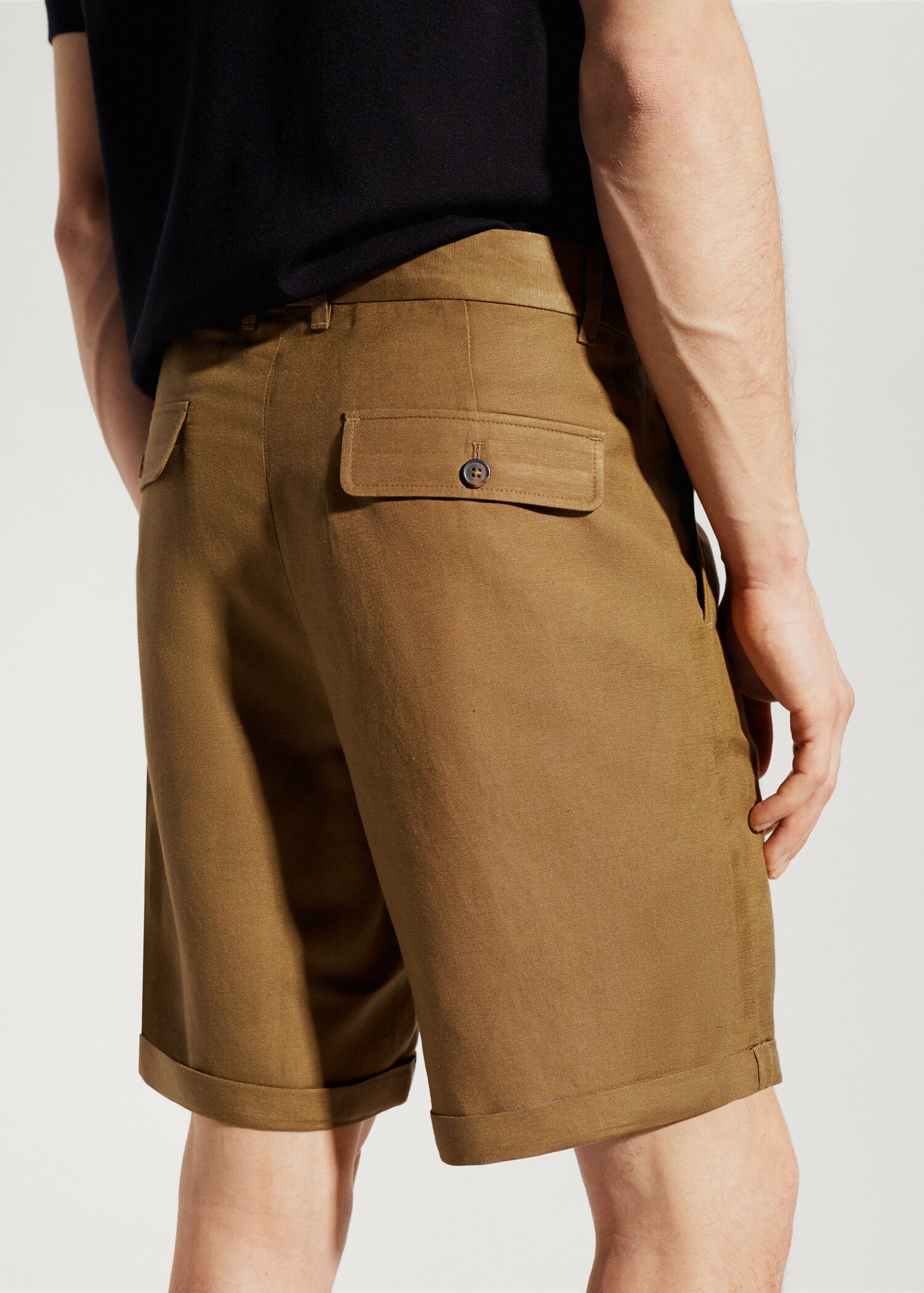 Linen-blend Bermuda shorts - Details of the article 2