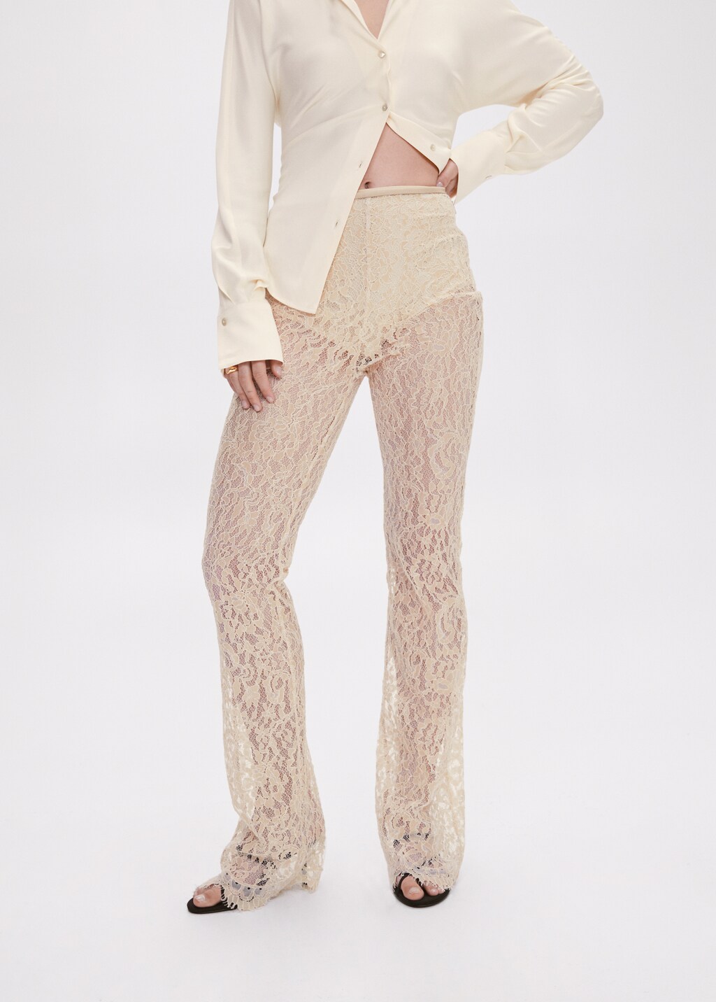 Mango pantalon flare sale