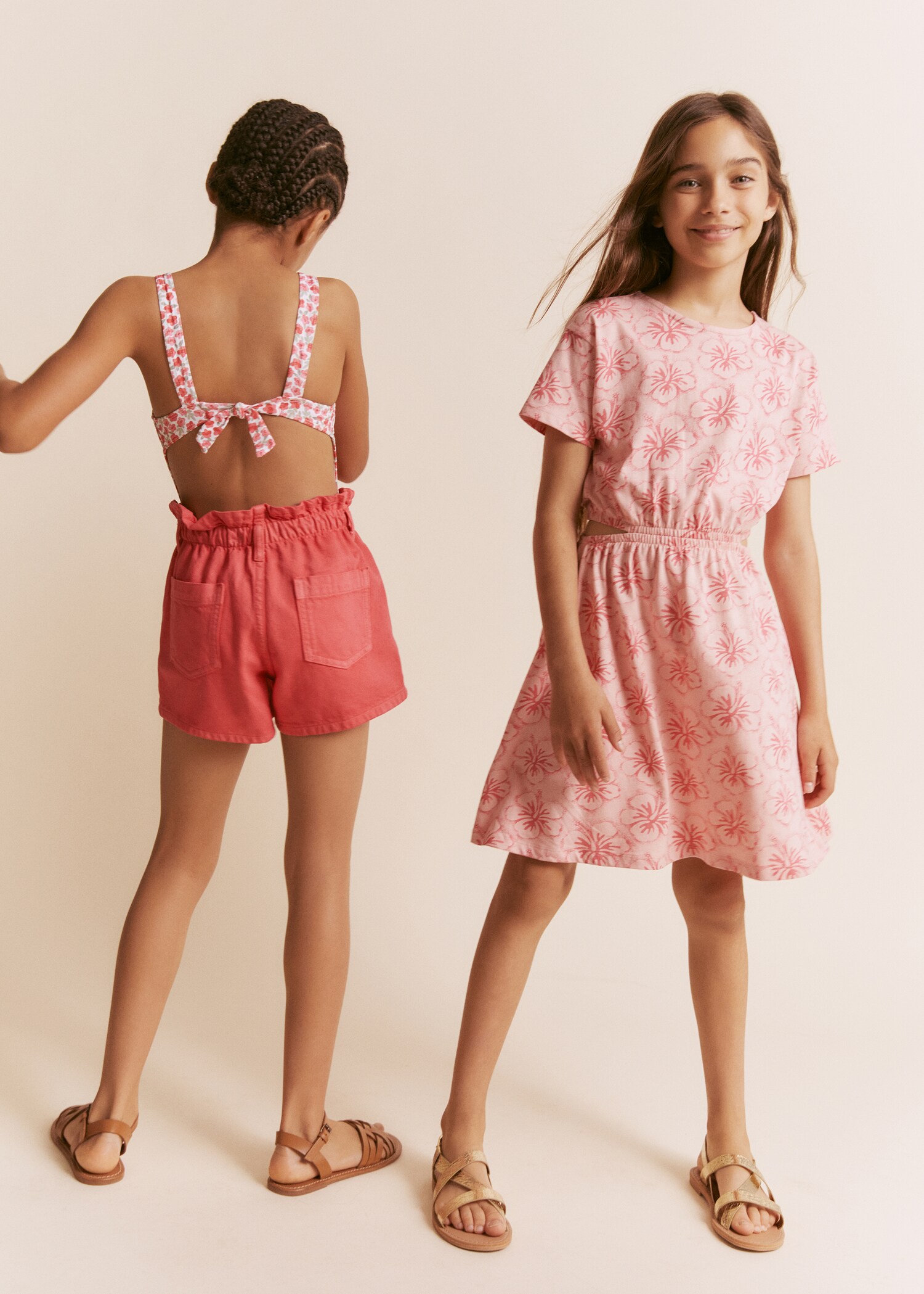Printed cut-out detail dress - Details of the article 5