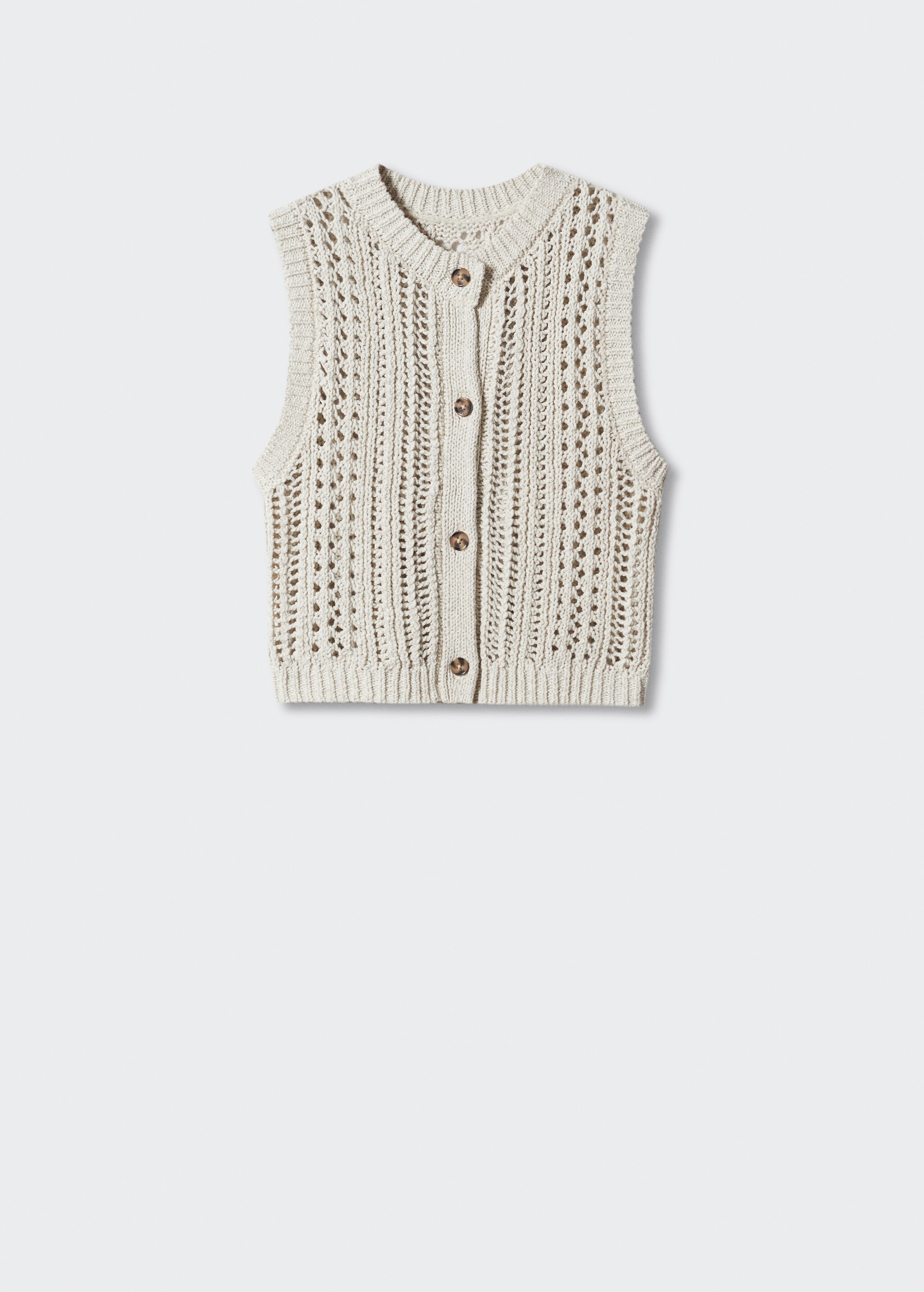 Openwork knit cotton cardigan - Article without model
