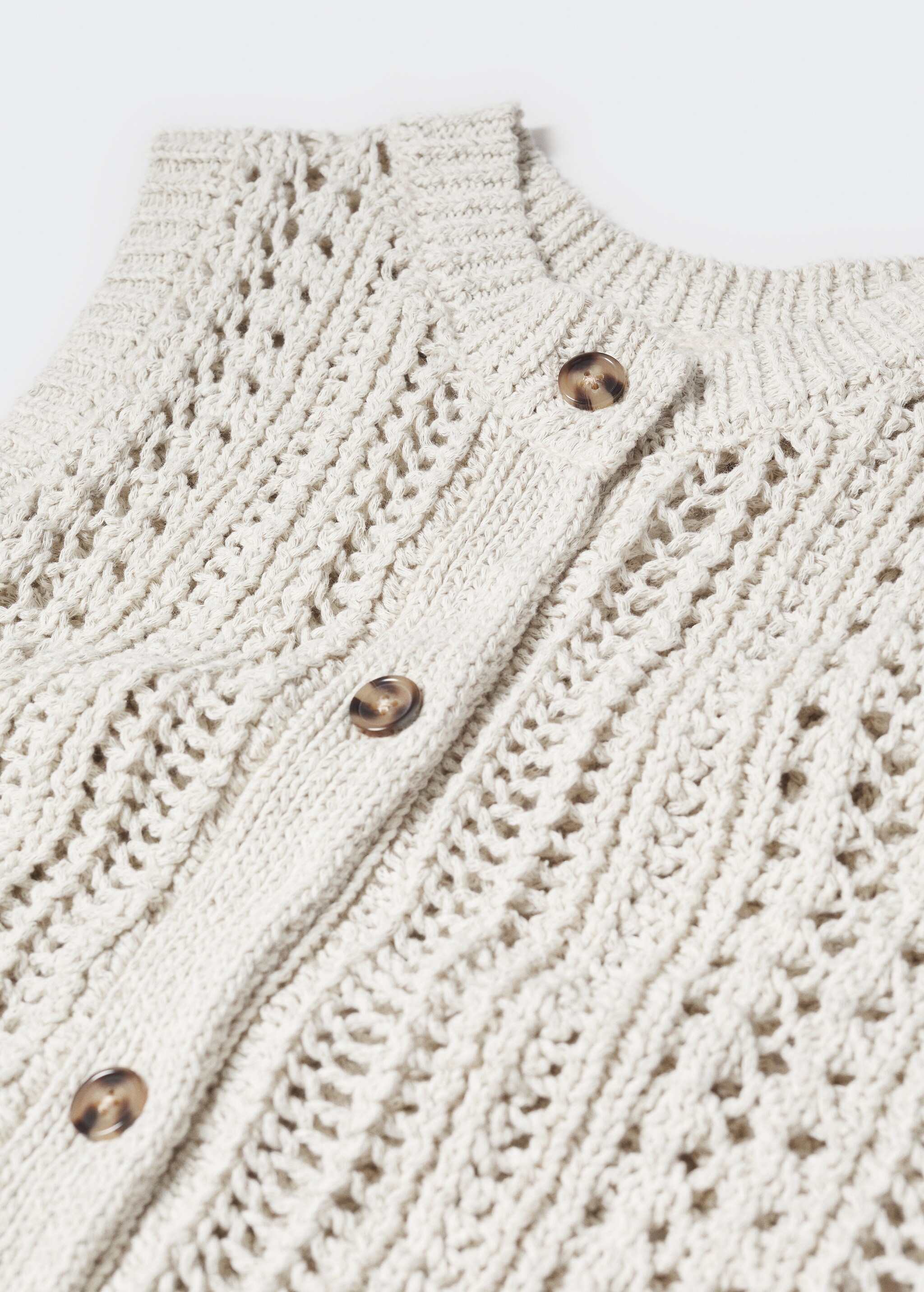 Openwork knit cotton cardigan - Details of the article 8