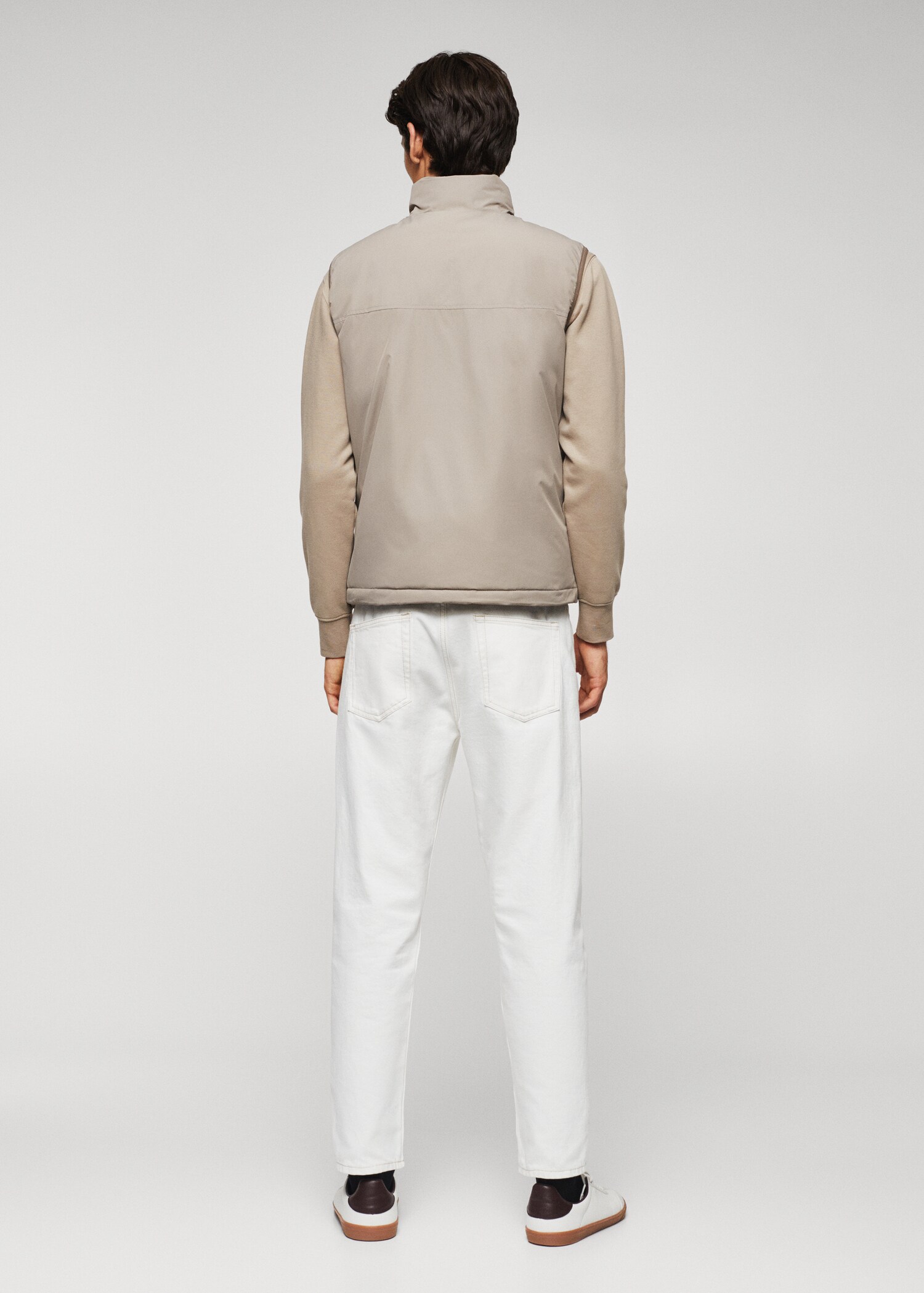 Water-repellent quilted gilet - Reverse of the article
