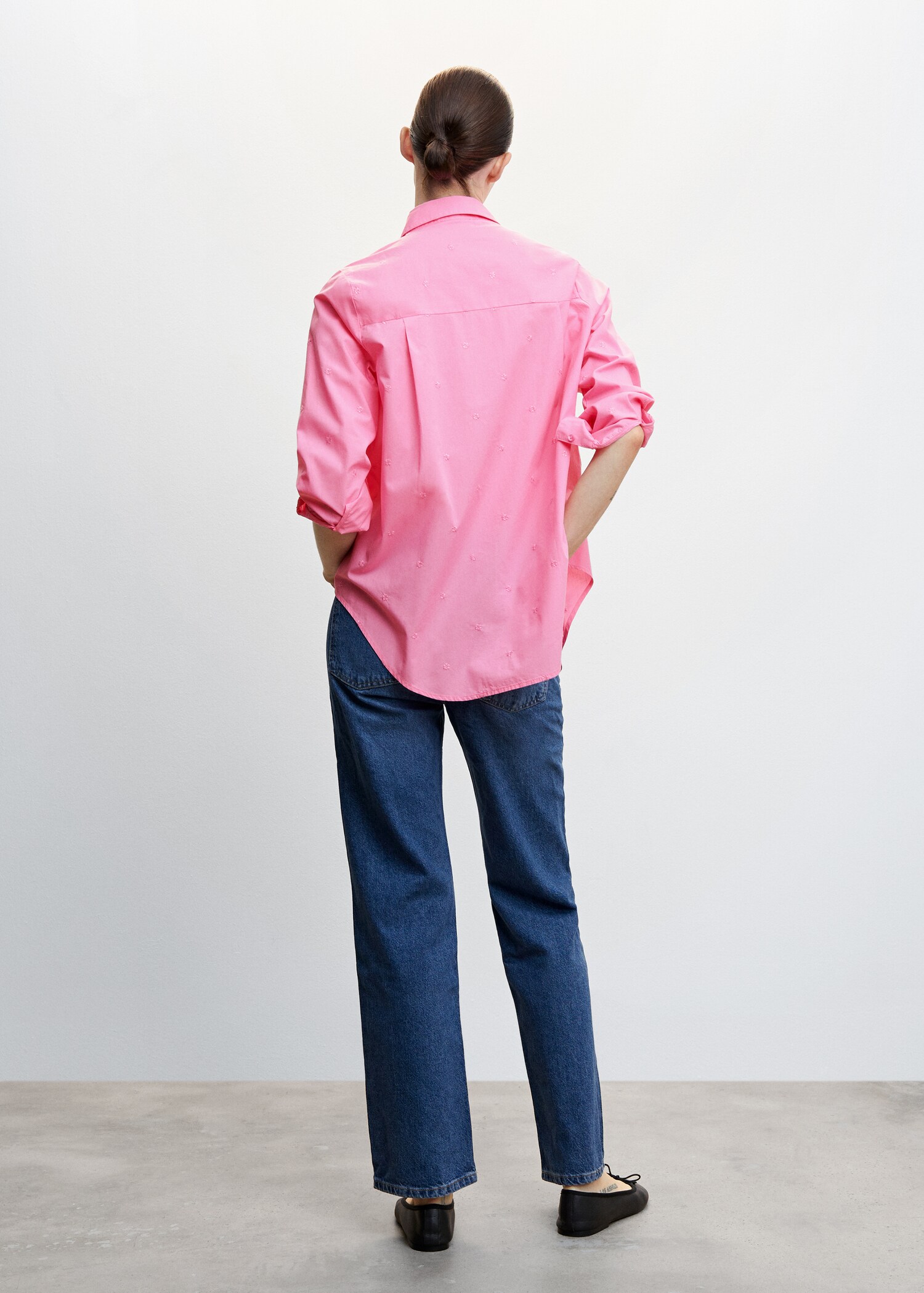 Embroidered flowers shirt - Reverse of the article
