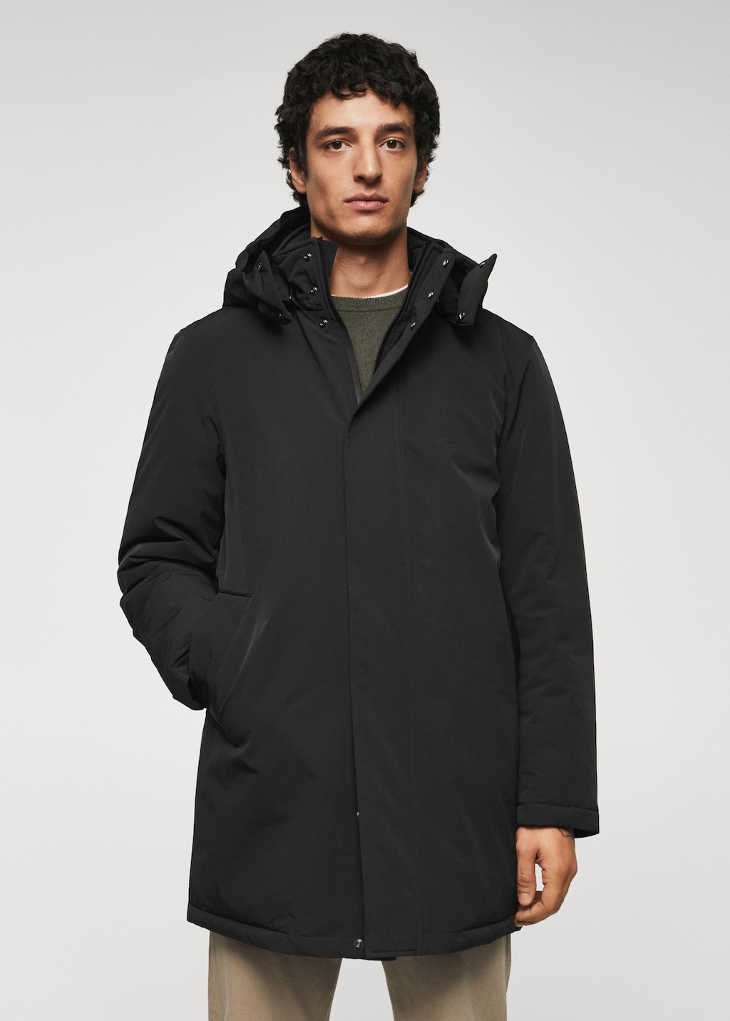 Quilted hooded parka
