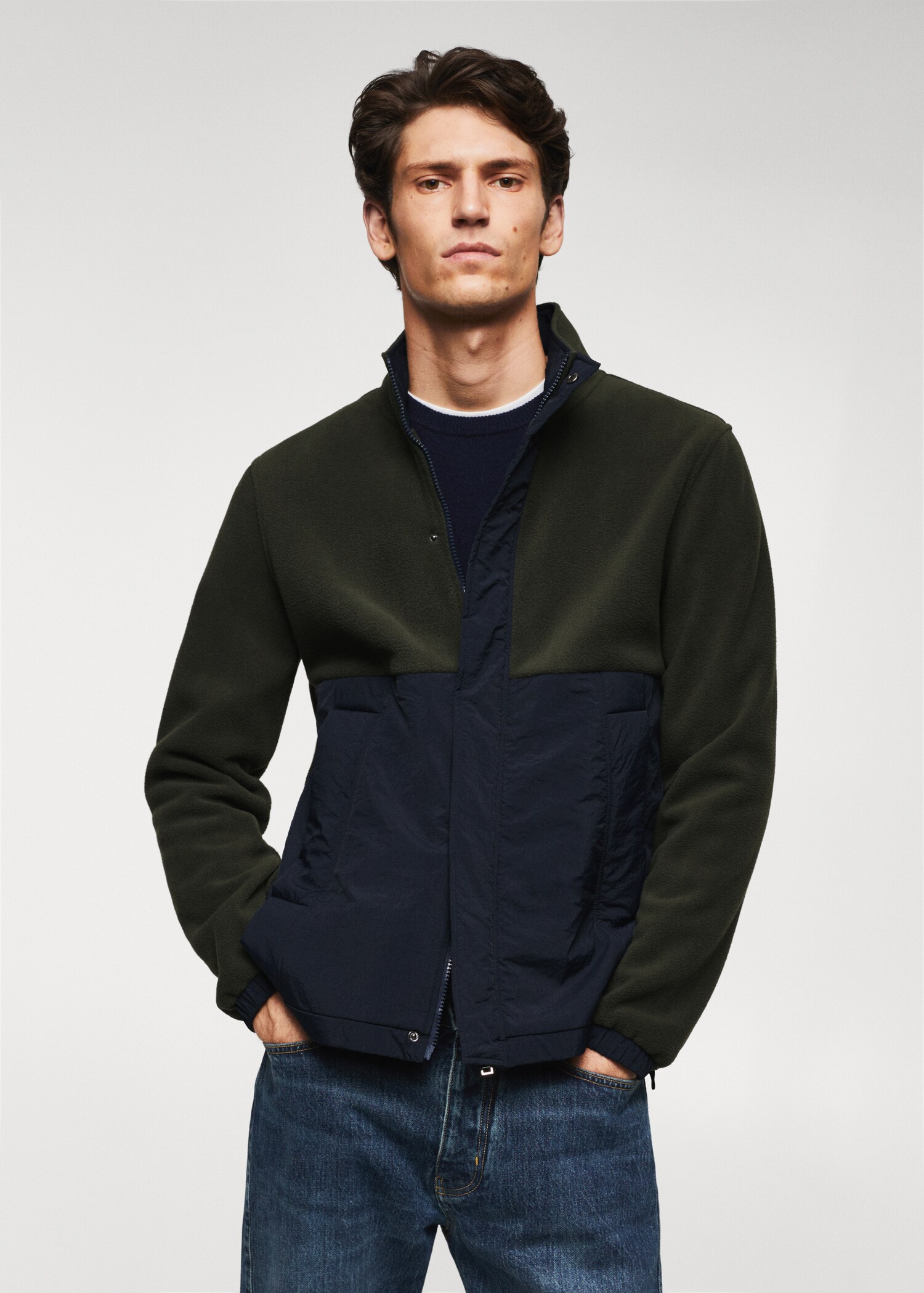 Chaqueta polar combinada - Plano medio