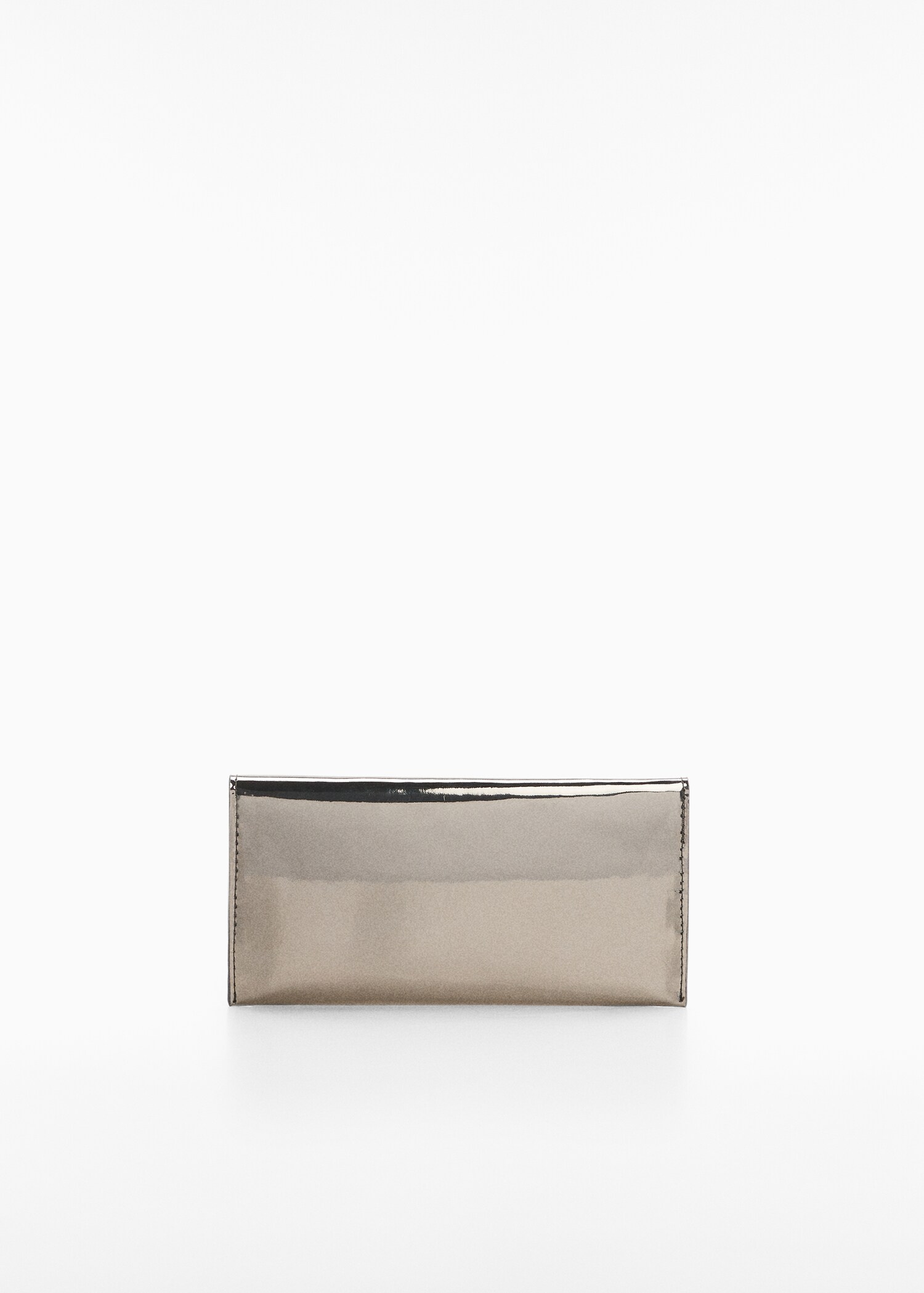 Metallic wallet with flap - Medium plane