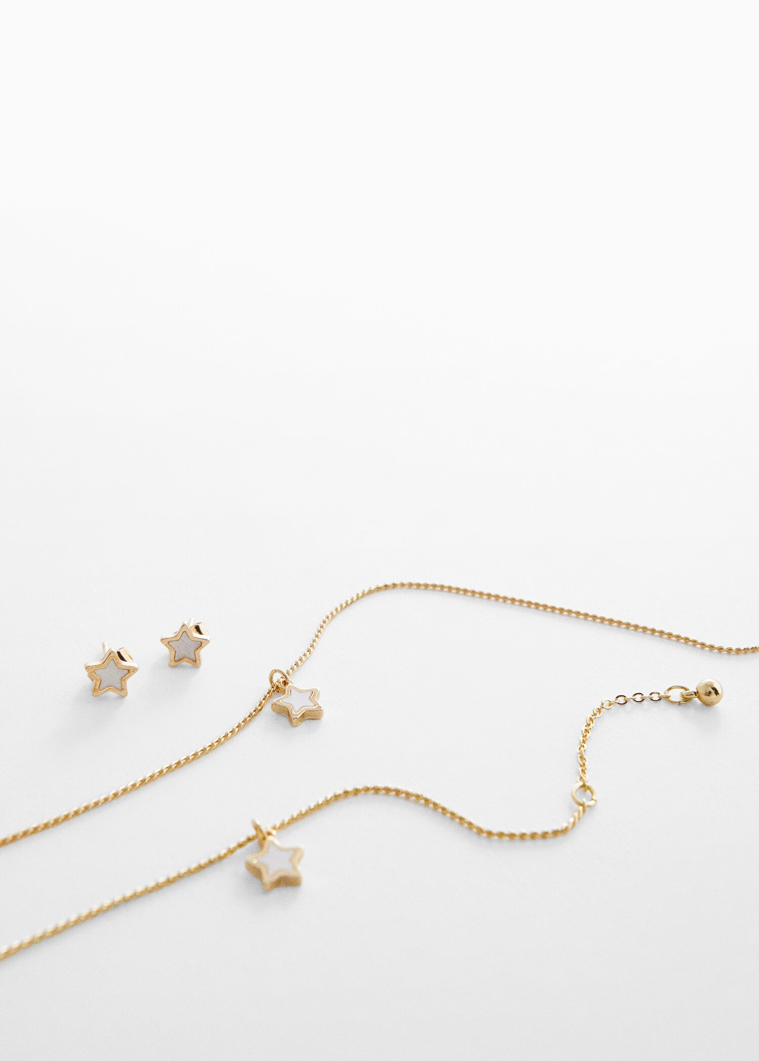 Set of necklace, bracelet and earrings - Medium plane