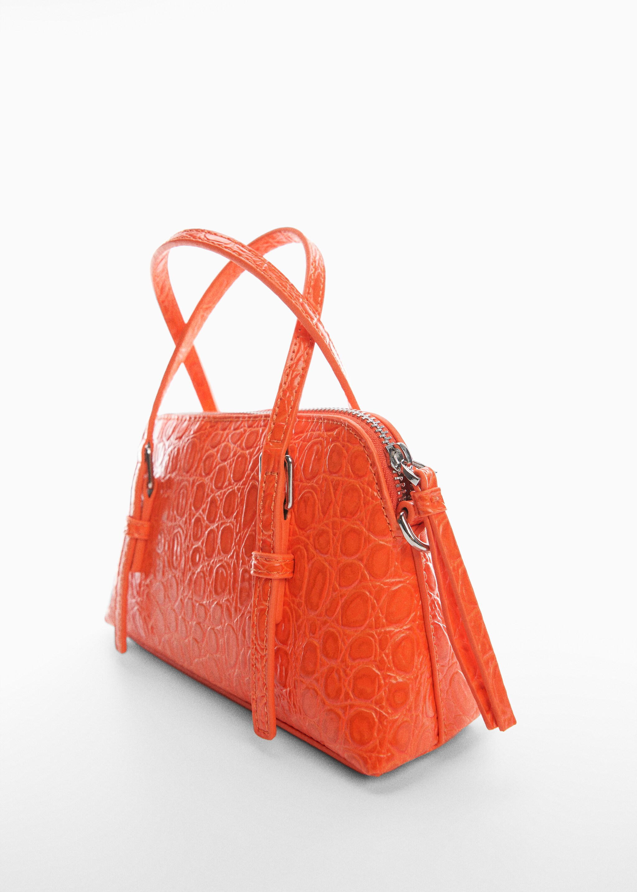 Crocodile-effect double handle bag - Details of the article 1