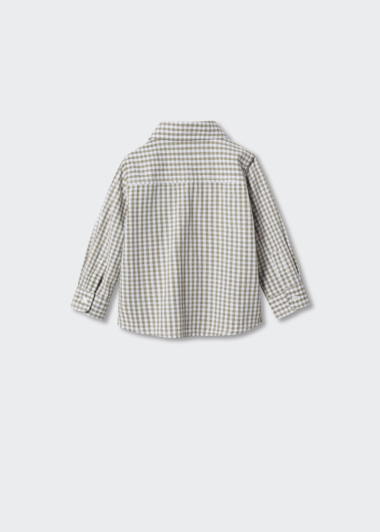 Camisa algodón cuadros - Reverso del artículo