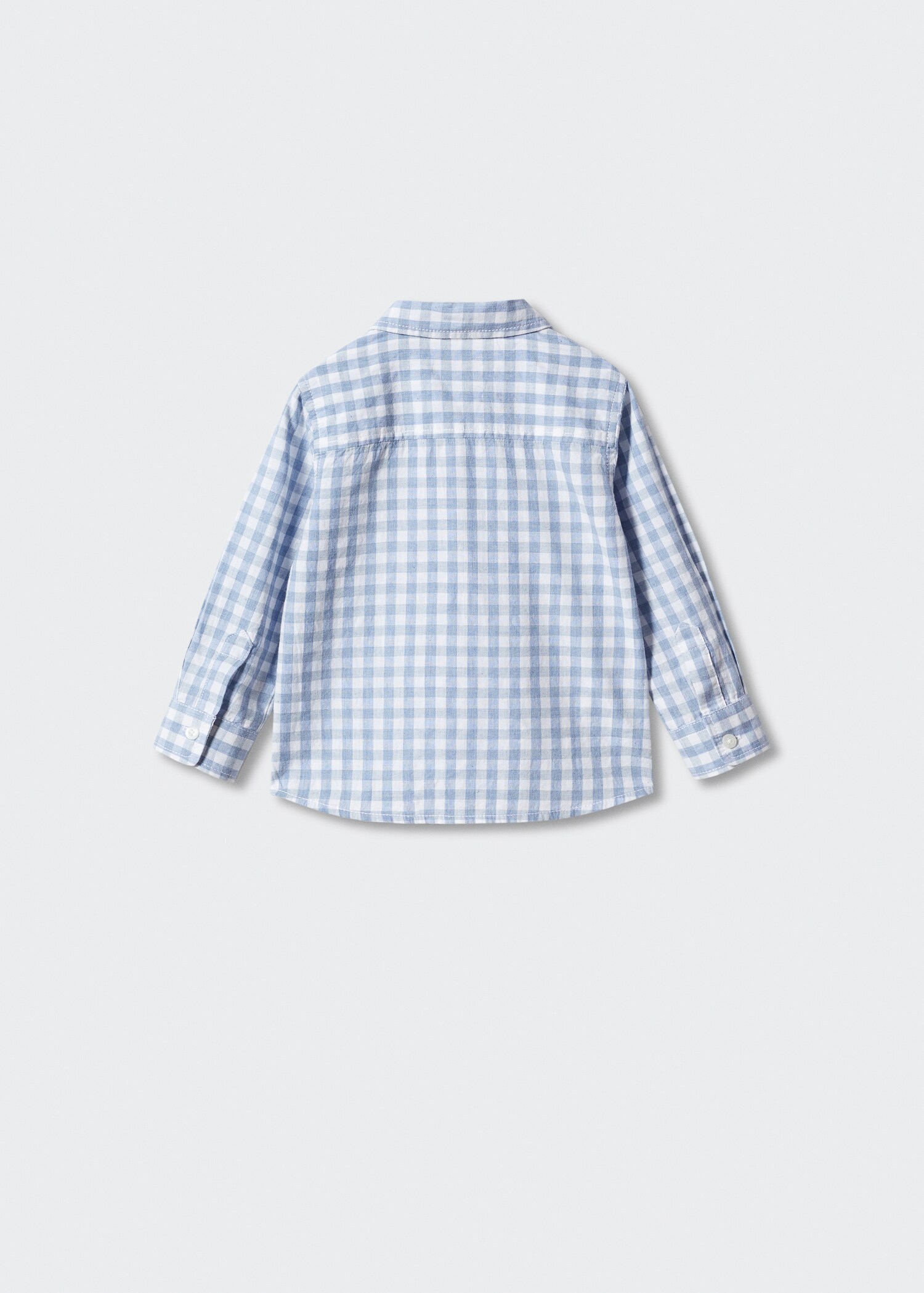 Camisa algodón cuadros - Reverso del artículo