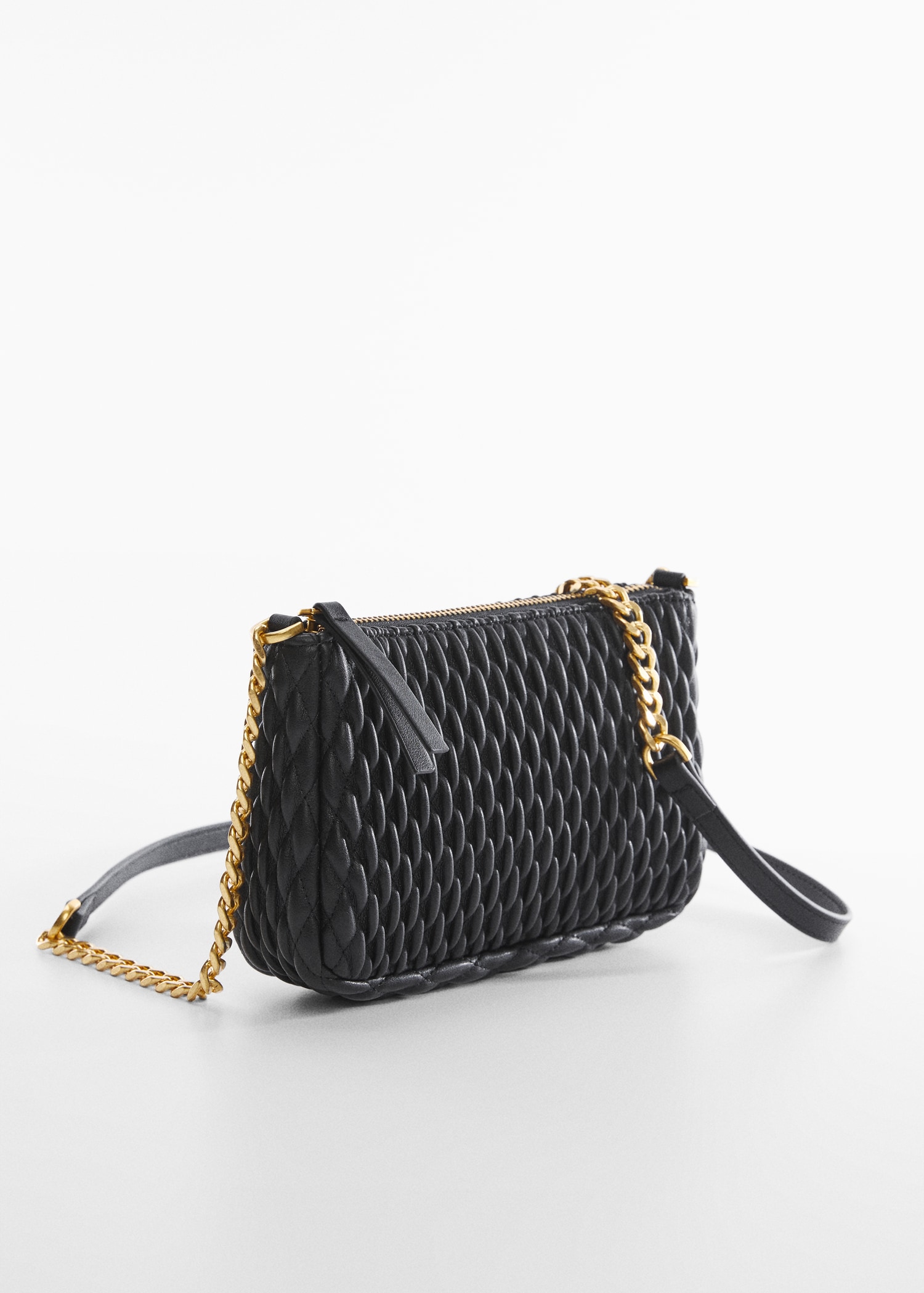 Textured shoulder bag - Medium plane