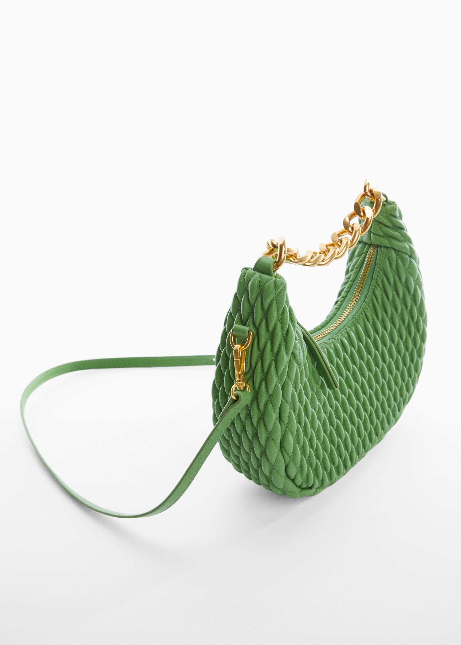 Textured chain bag - Medium plane