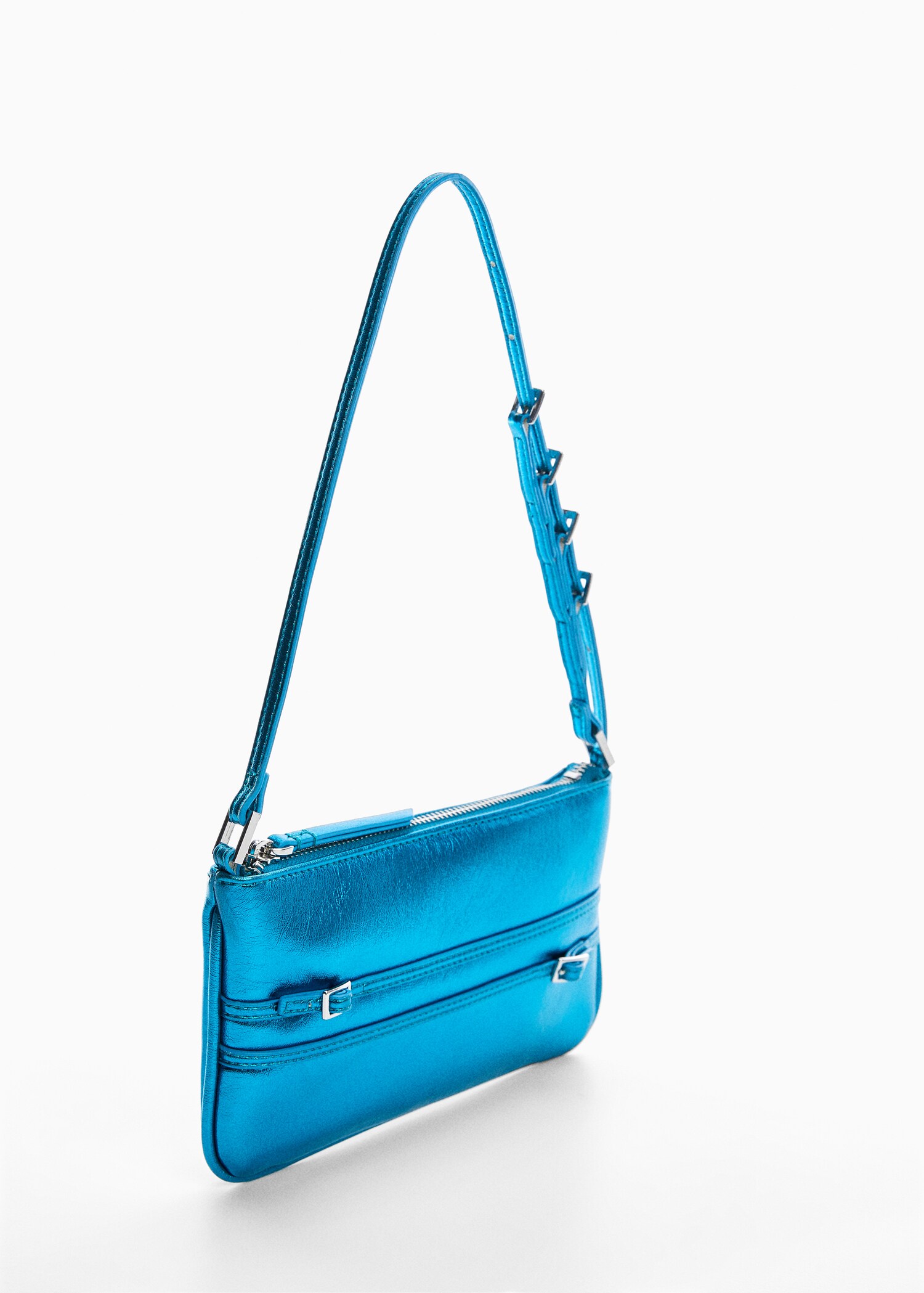 Metallic bag with buckles - Medium plane