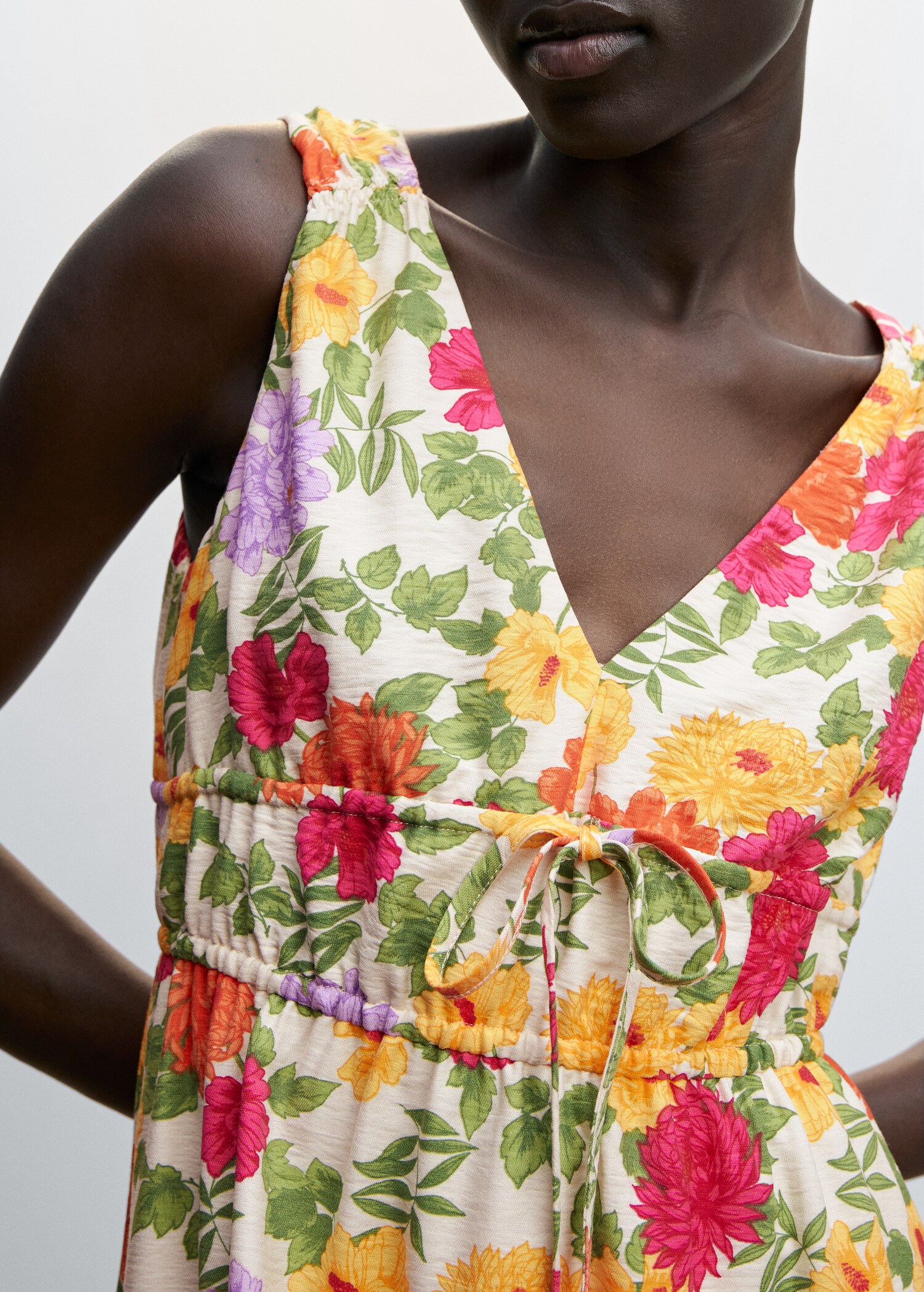Vestido estampado midi - Detalle del artículo 1