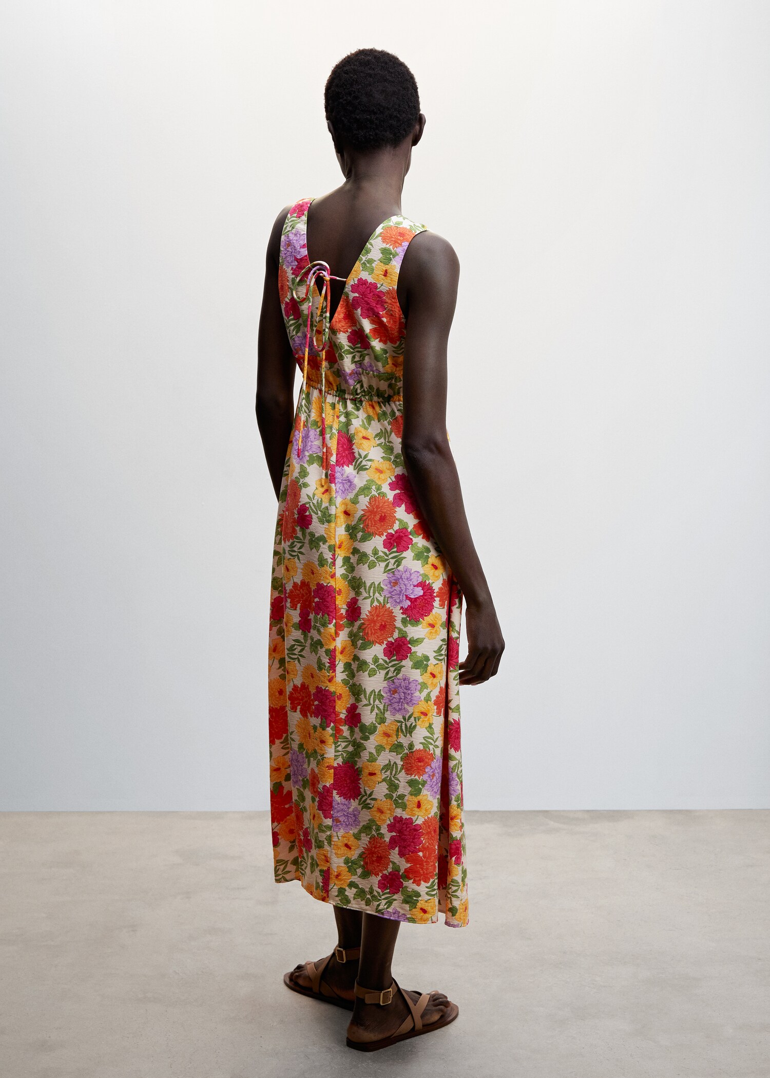 Vestido estampado midi - Reverso del artículo