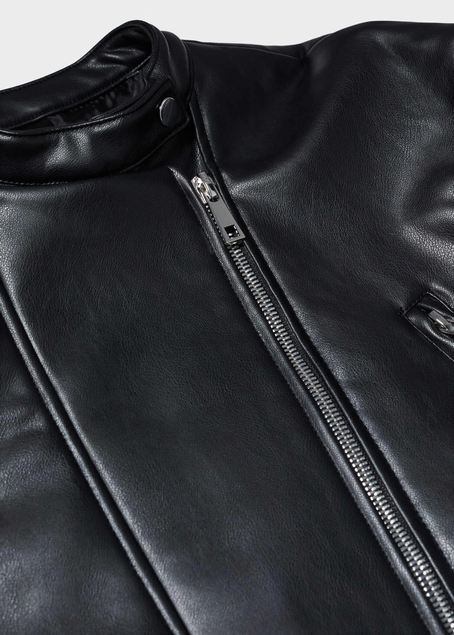 Faux-leather biker jacket - Details of the article 8