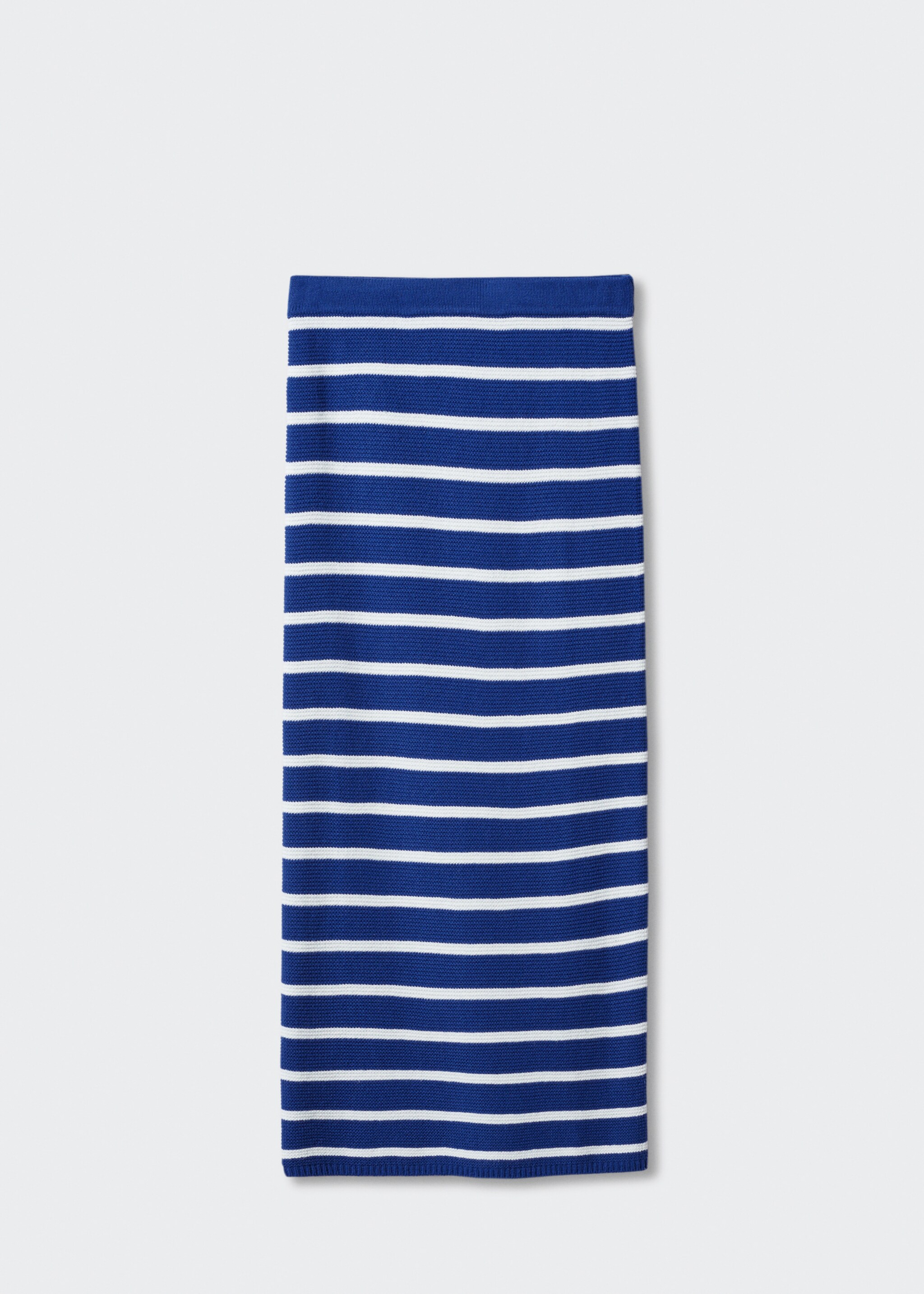 Striped knitted skirt - Article without model, Vibrant blue. Ref: 47034016-00.