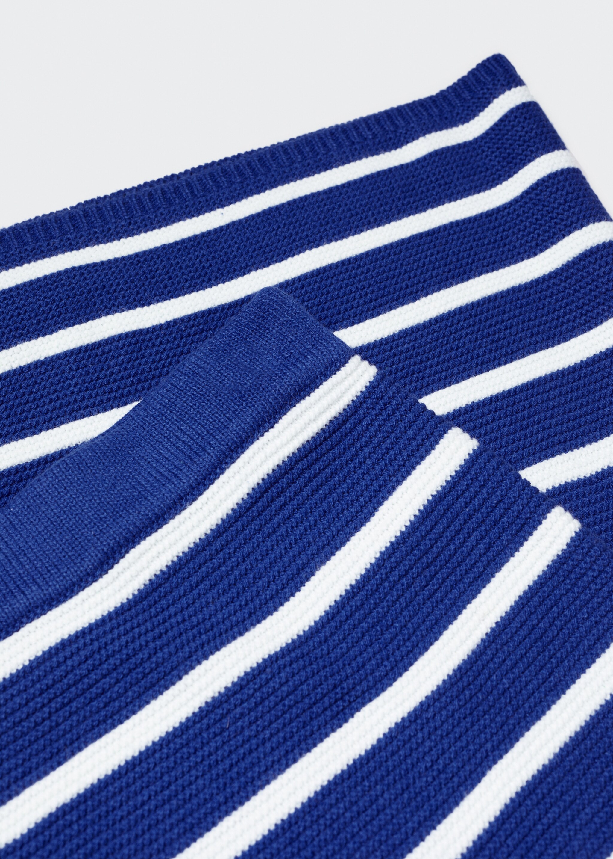 Striped knitted skirt - Details of the article 8, Vibrant blue. Ref: 47034016-00.