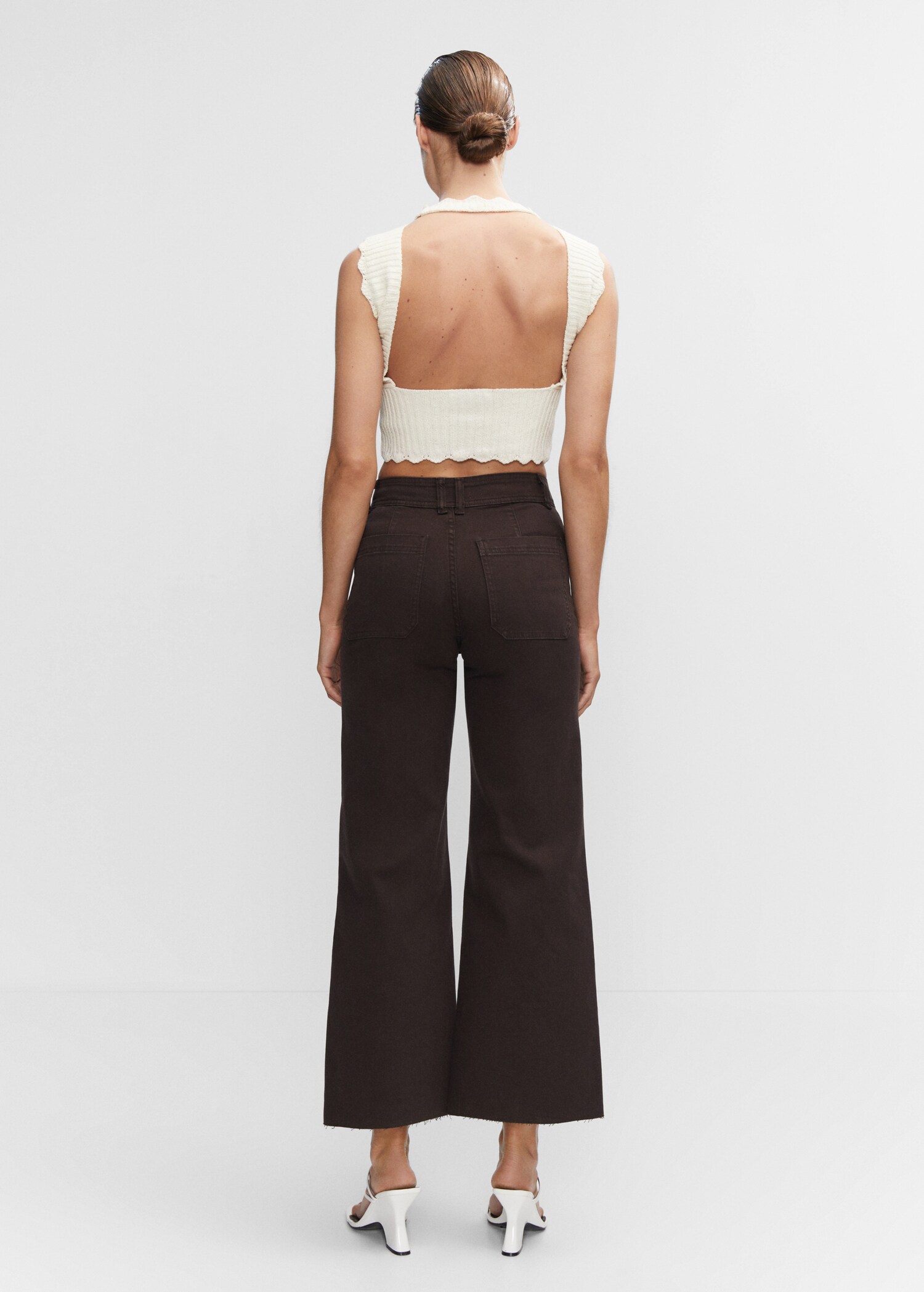 Jeans culotte tiro alto - Reverso del artículo