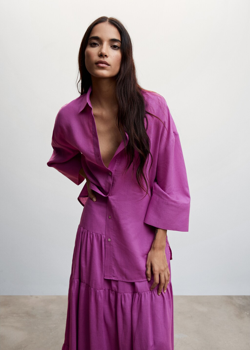 Camisa oversize Mujer MANGO Chile