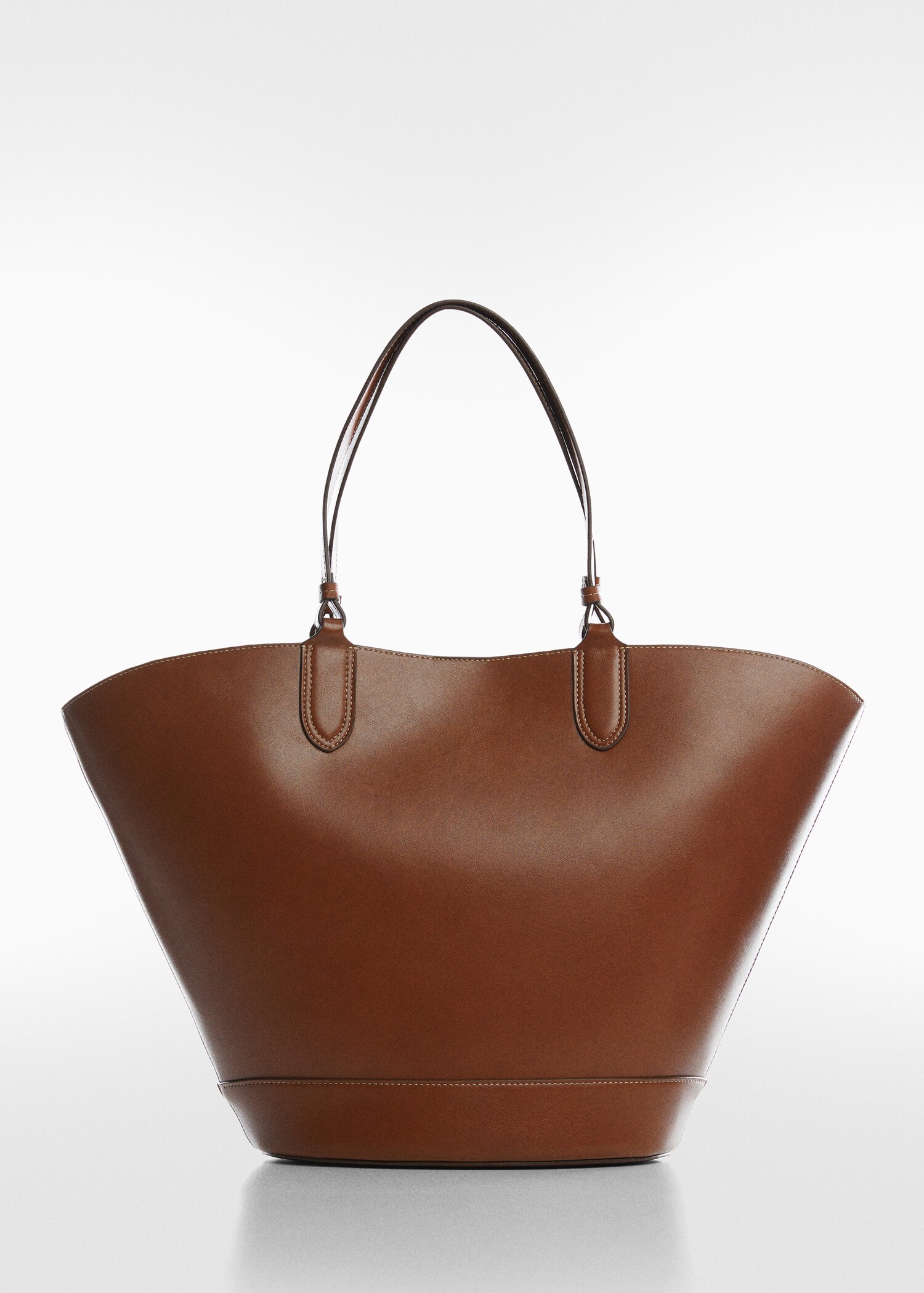Leather-effect shopper bag - Article without model