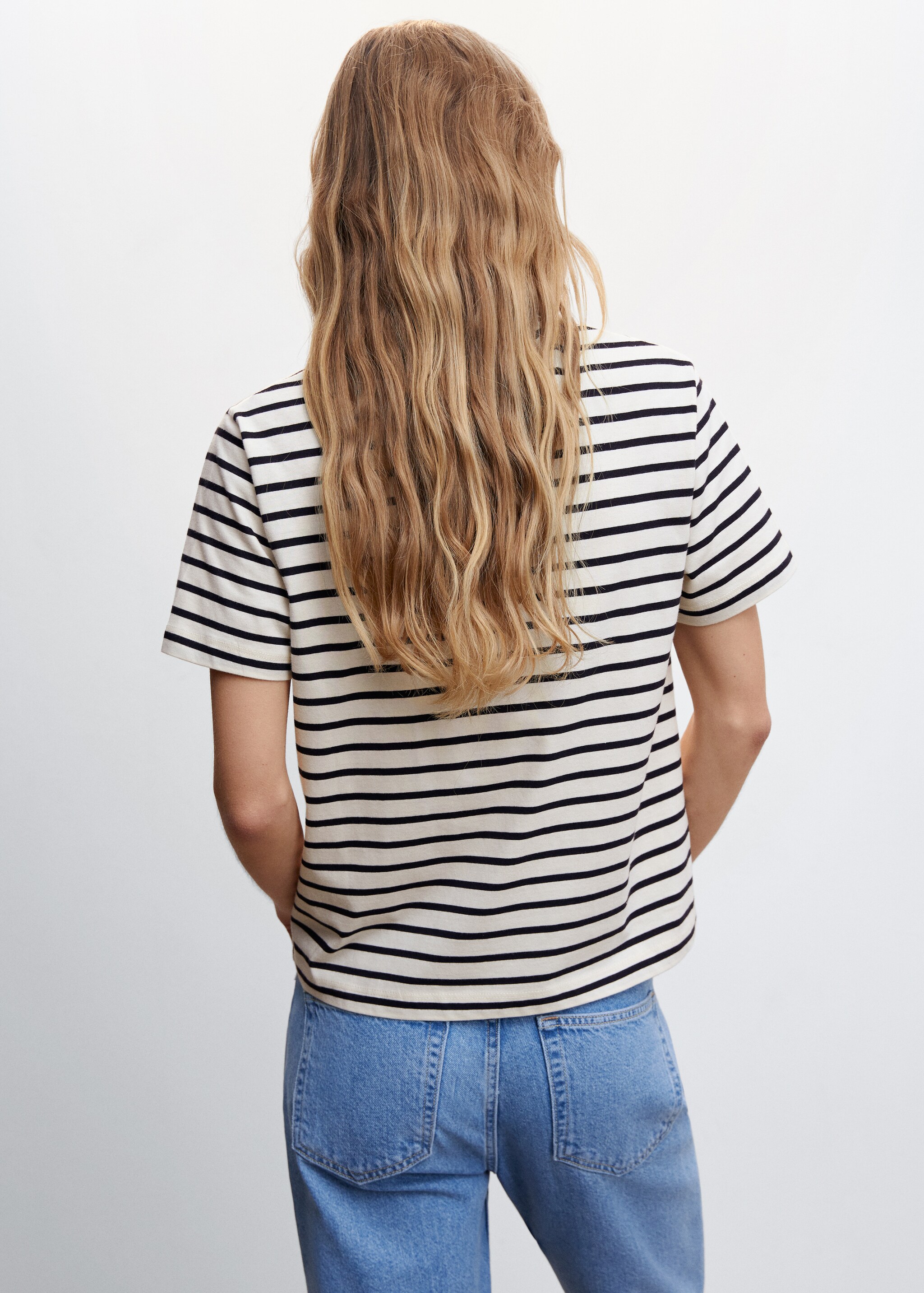 Printed striped T-shirt - Reverse of the article