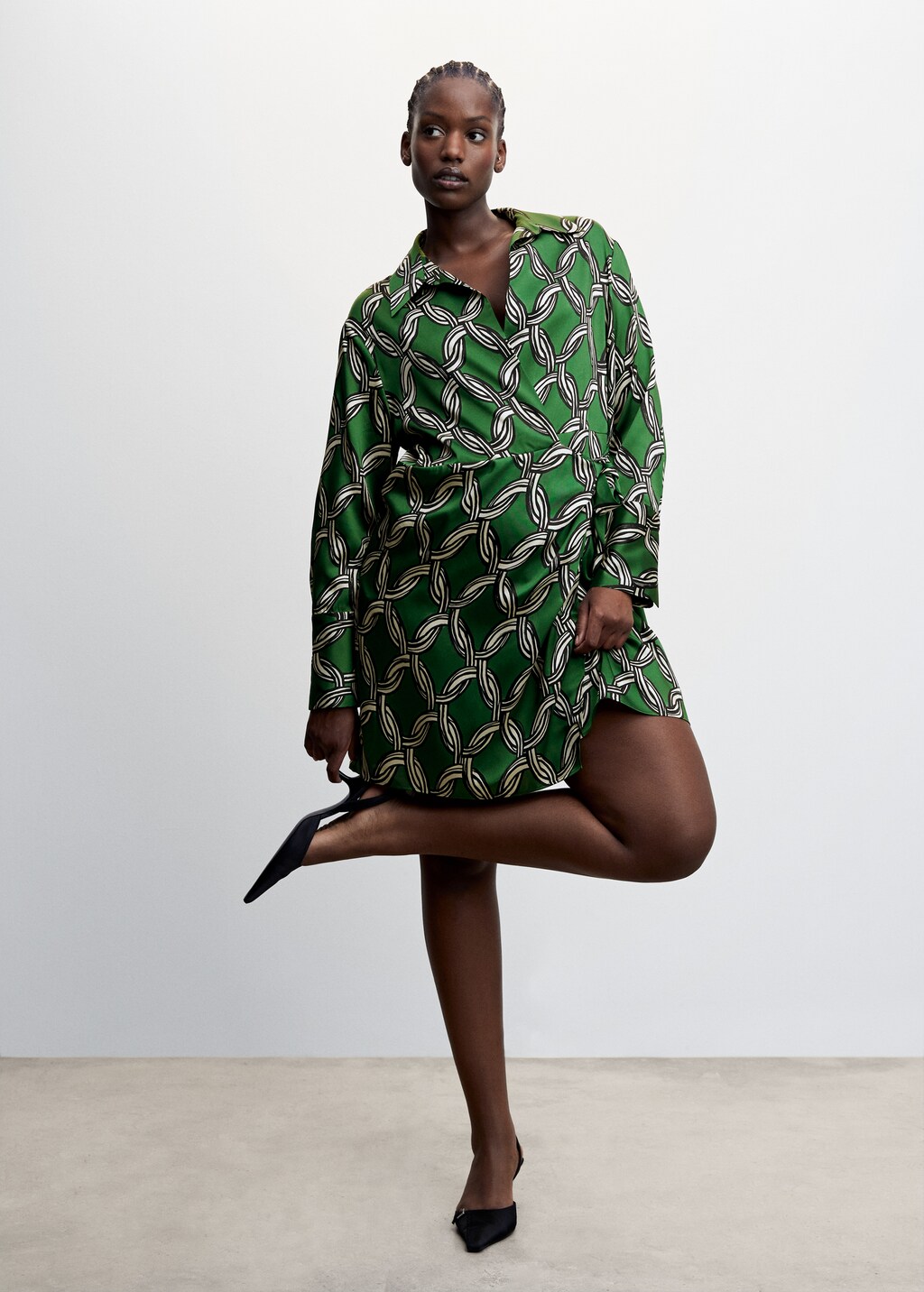 Chain print dress
