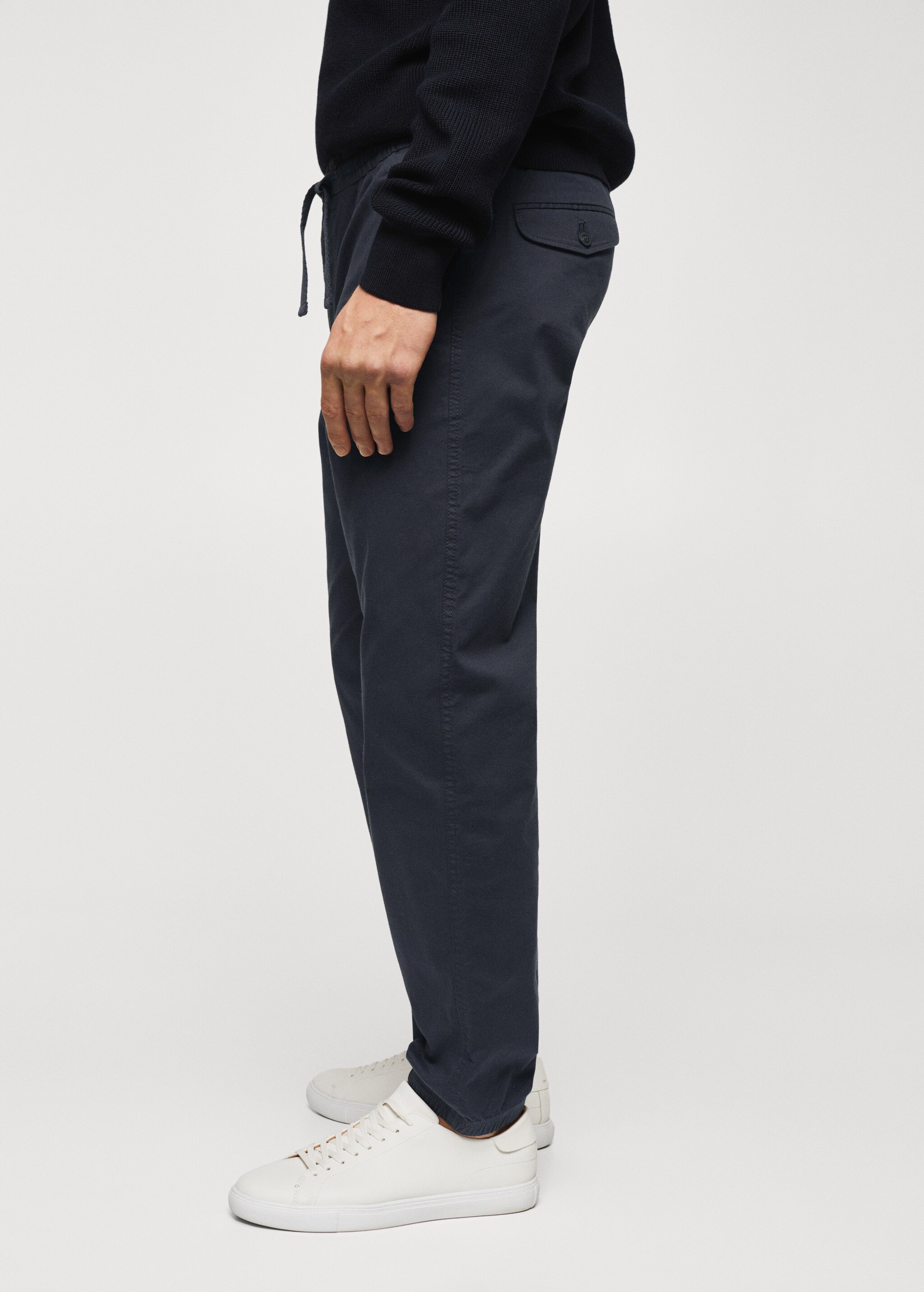 Cotton jogger-style trousers - Details of the article 6